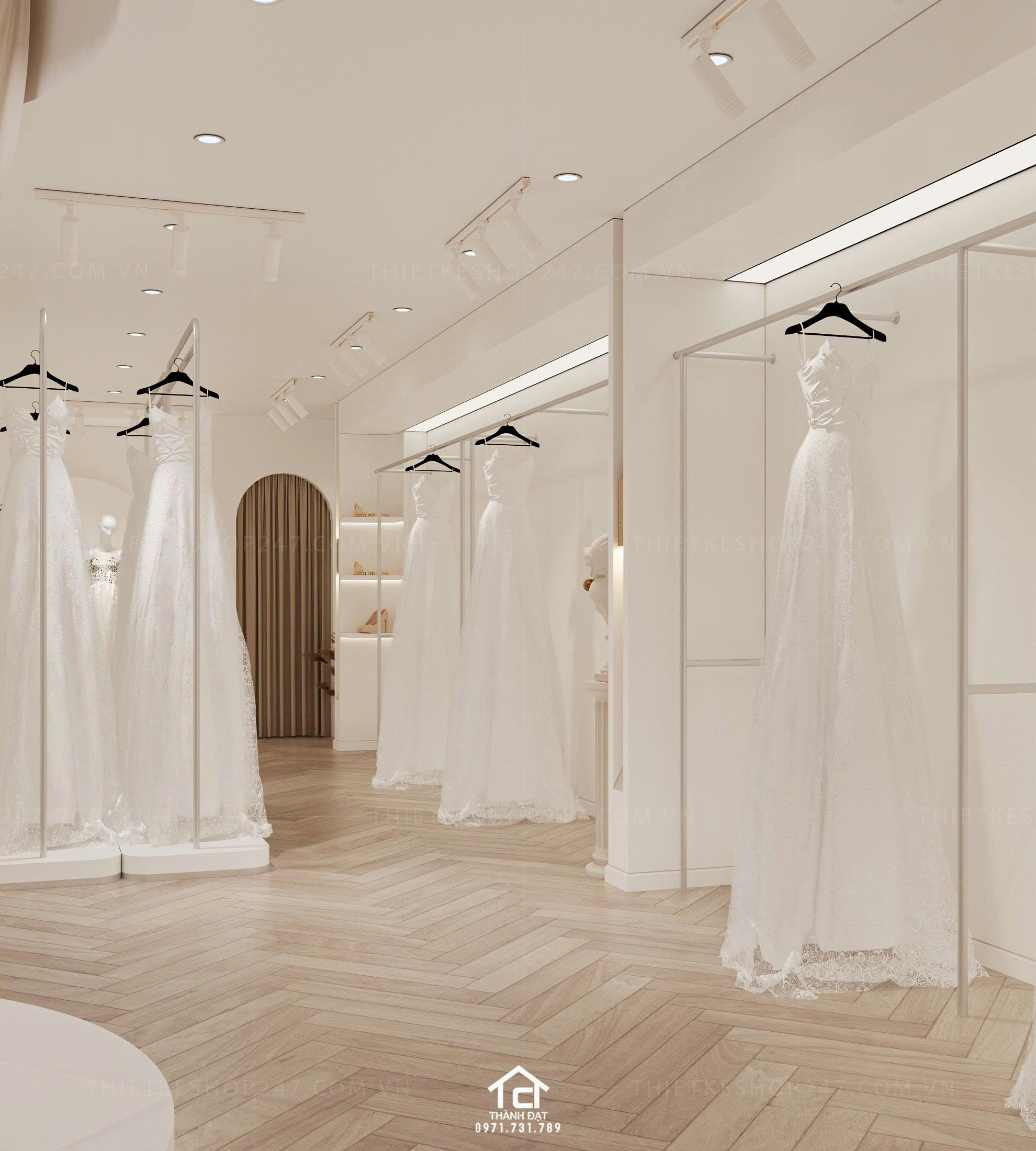 thiết kế studio áo cưới đẹp 