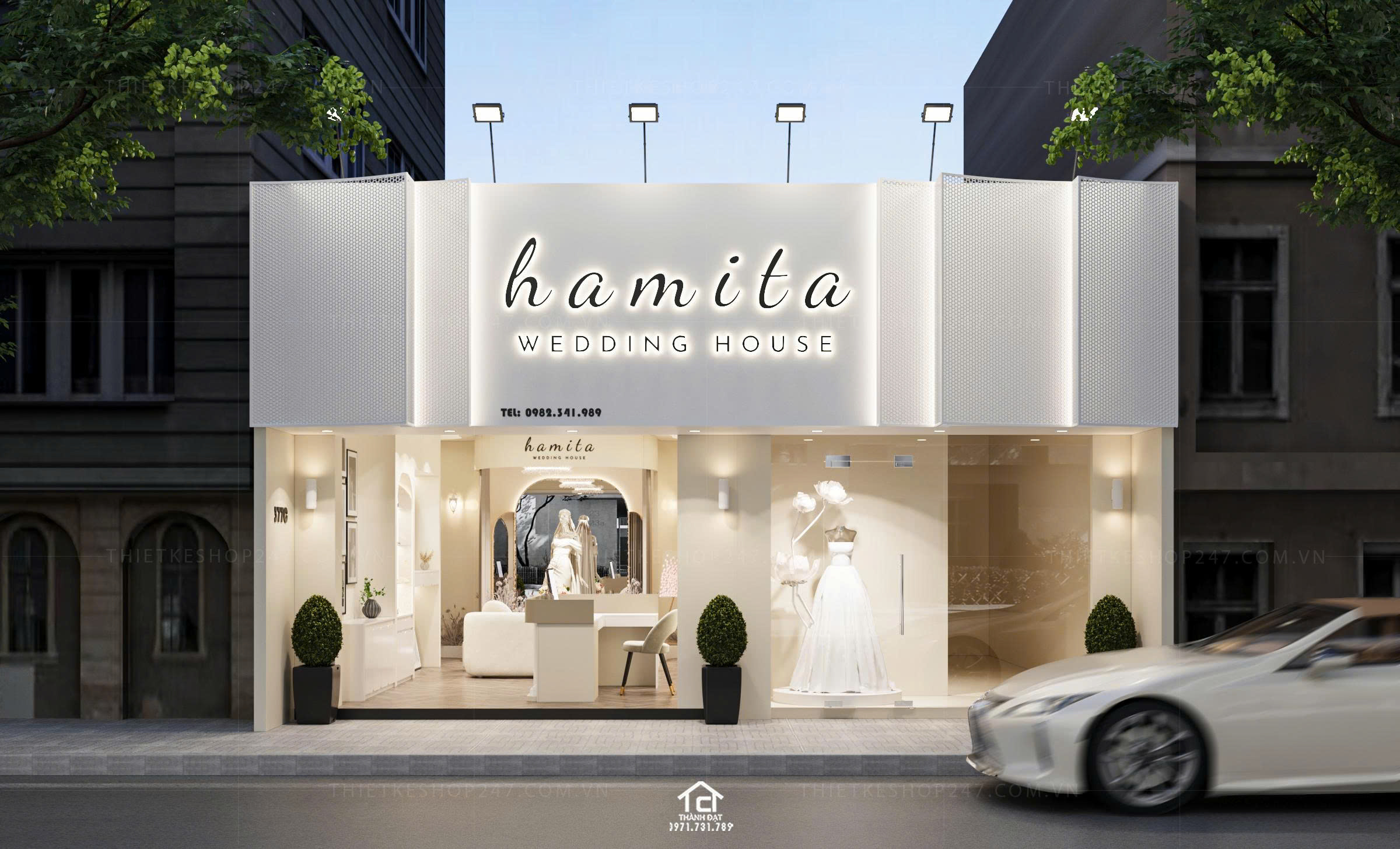 thiết kế studio áo cưới đẹp
