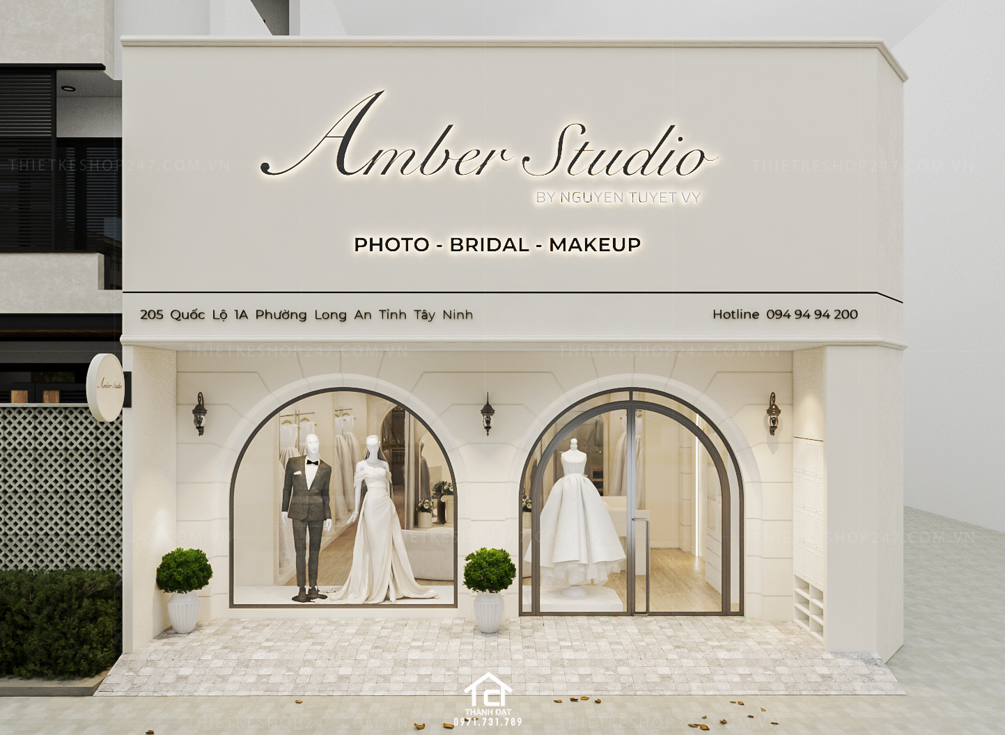 thiết kế studio áo cưới đẹp