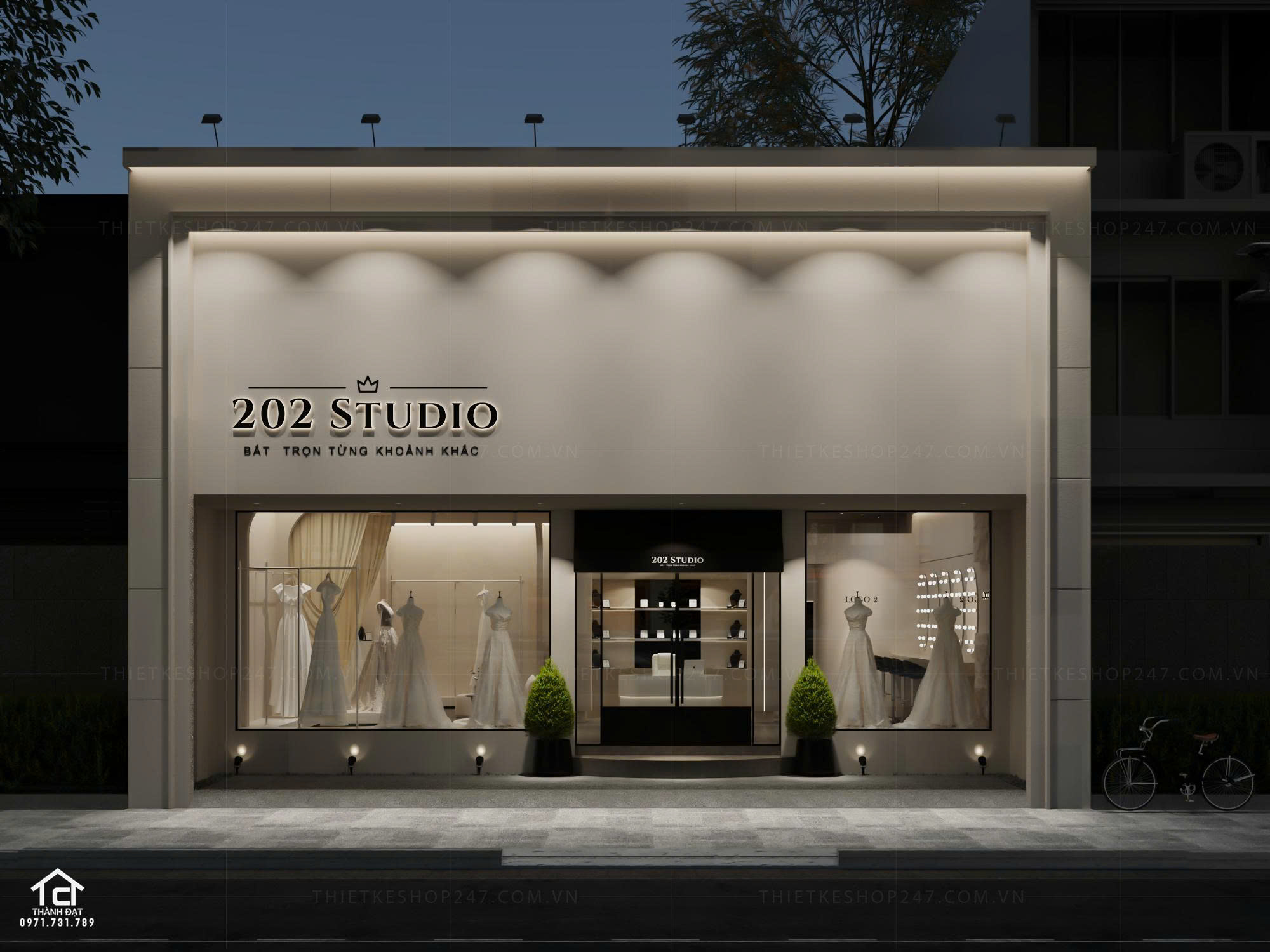 thiết kế studio áo cưới đẹp