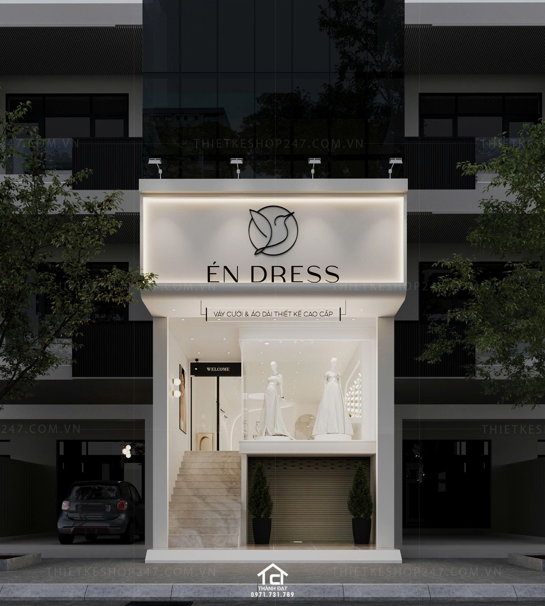 thiết kế studio áo cưới đẹp 