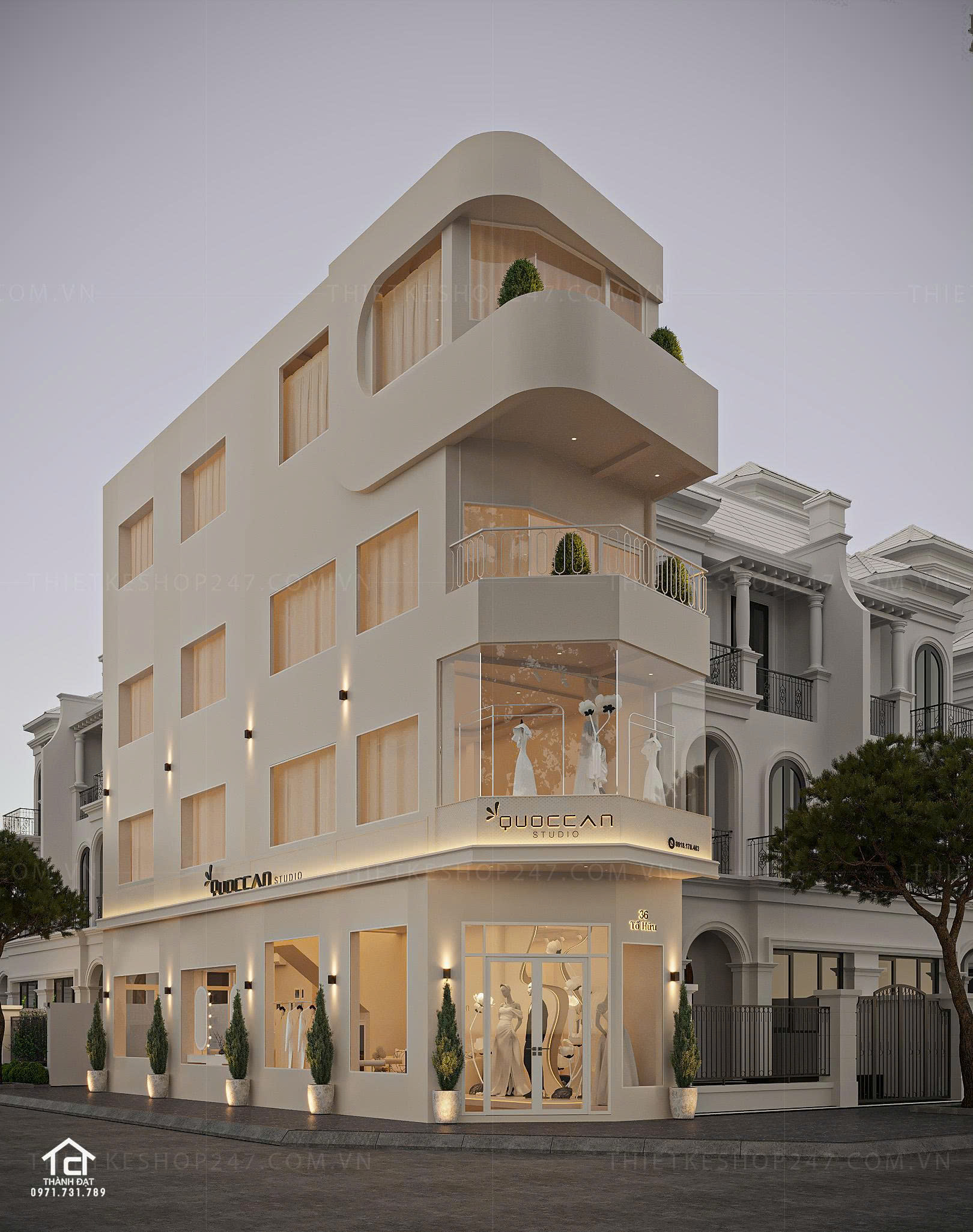 thiết kế studio áo cưới đẹp