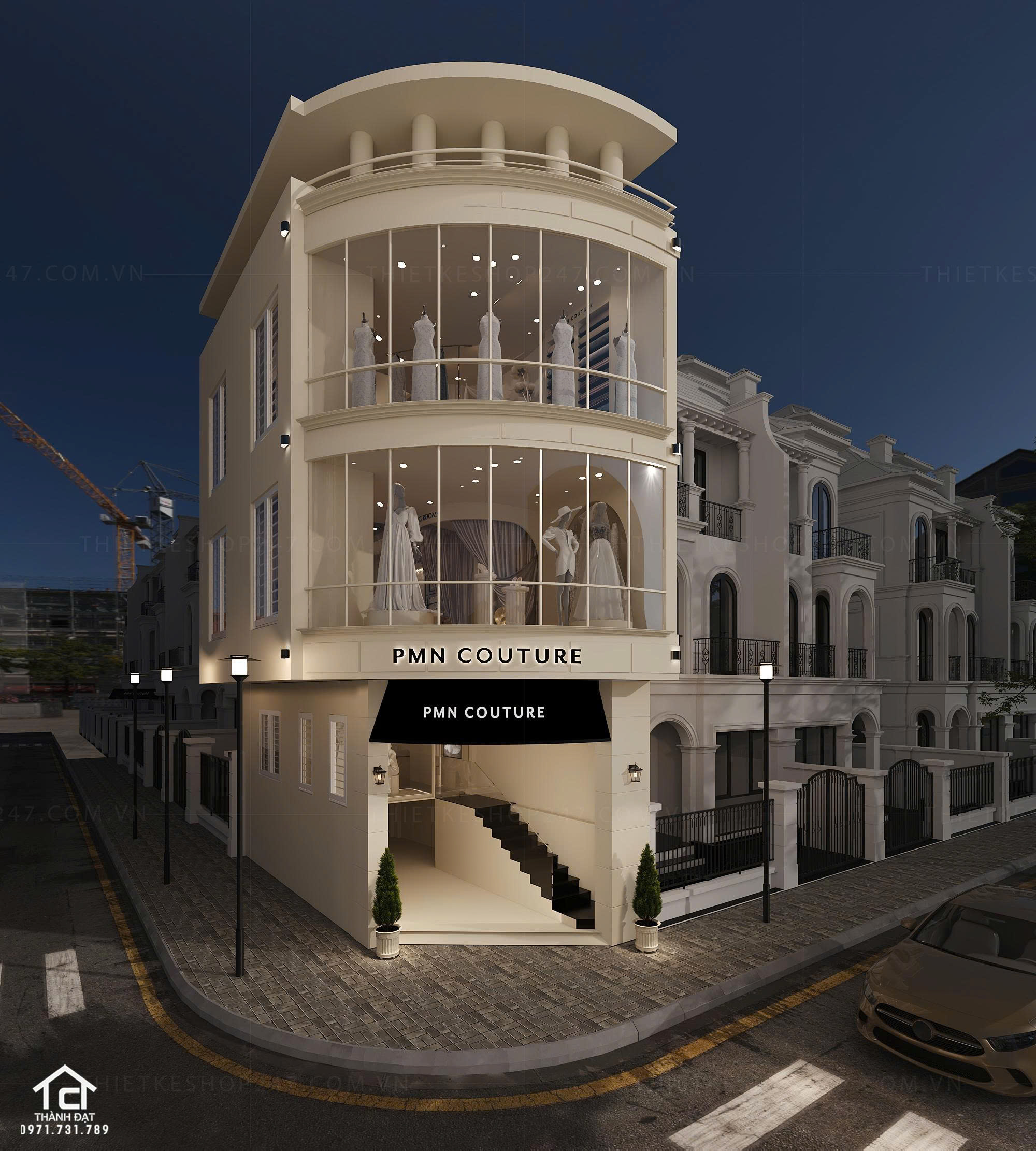 thiết kế studio áo cưới đẹp