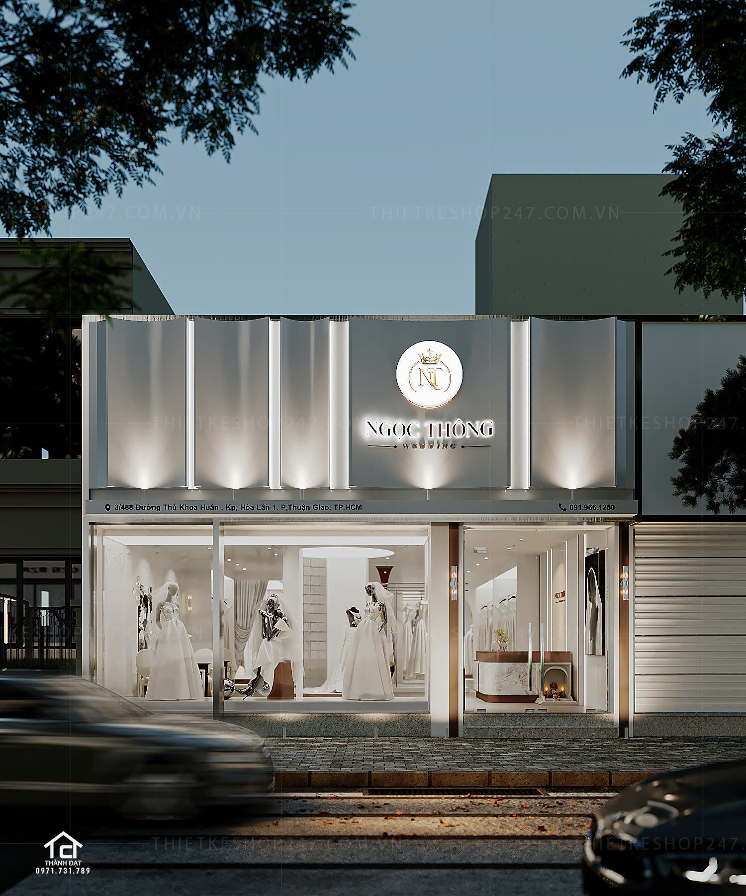 thiết kế studio áo cưới đẹp