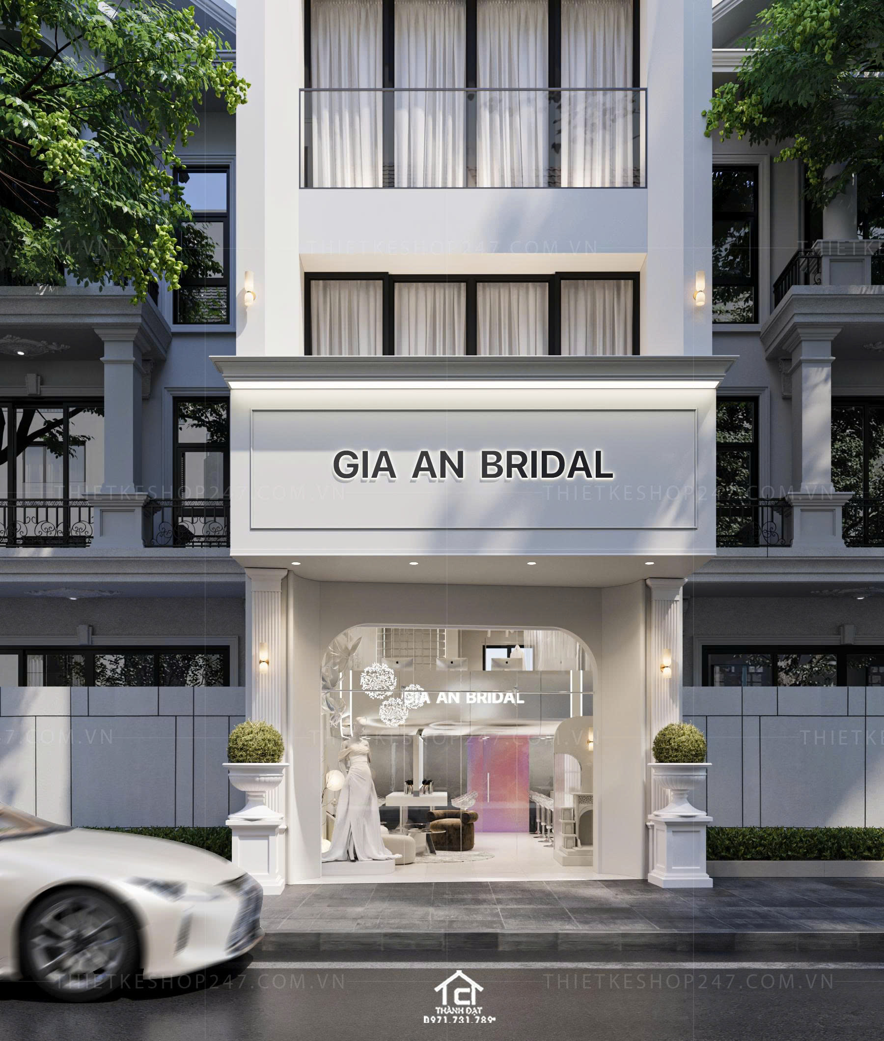 thiết kế studio áo cưới đẹp