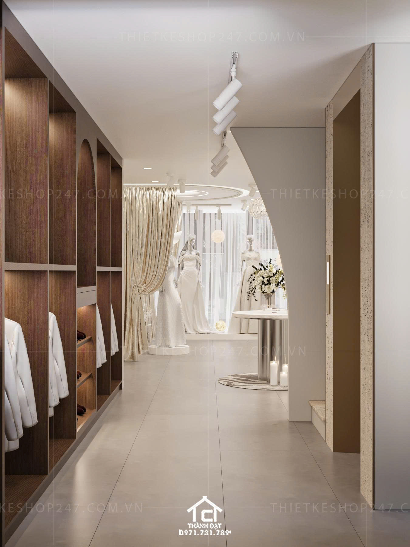 Thiết kế studio áo cưới đẹp