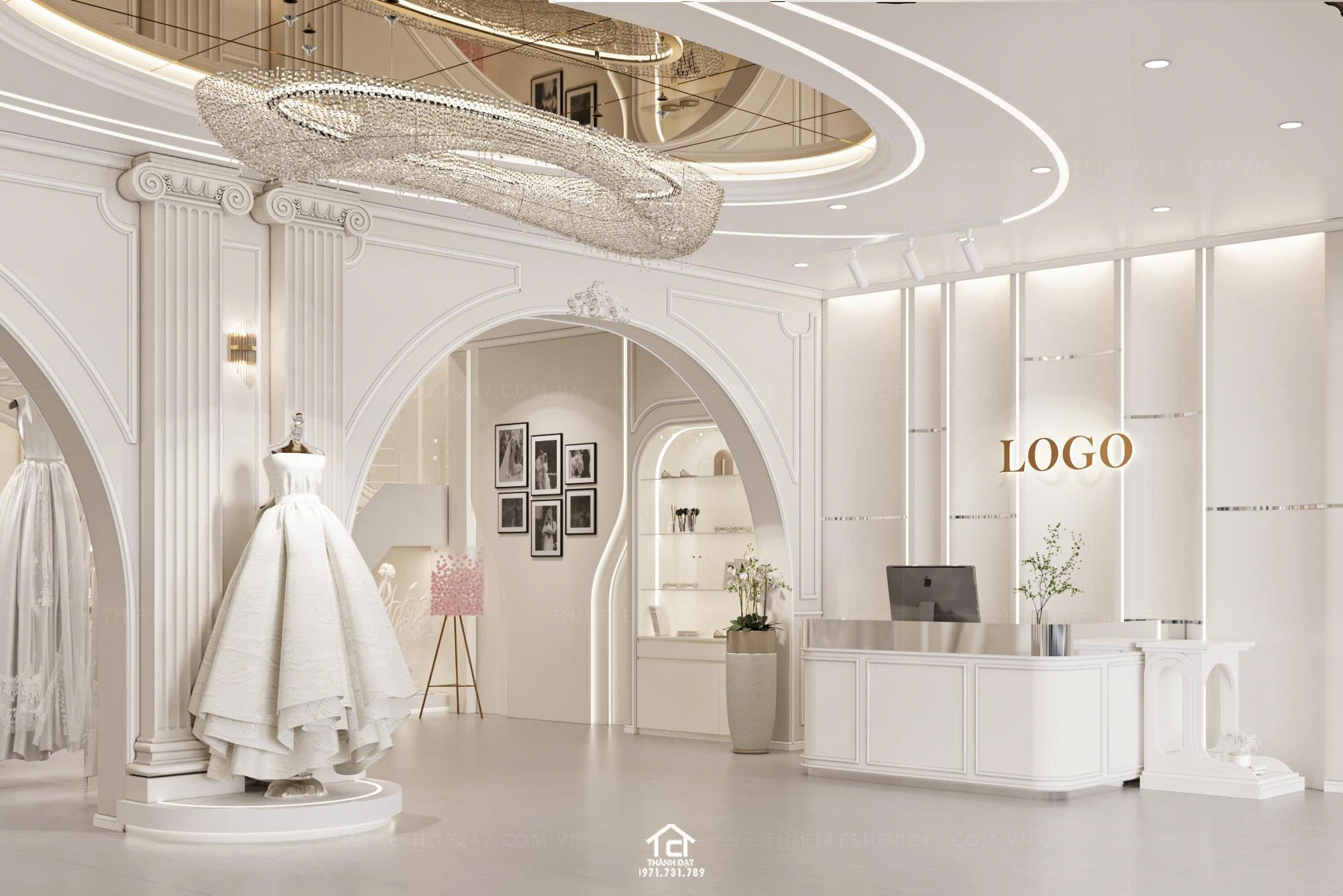 thiết kế studio áo cưới cao cấp
