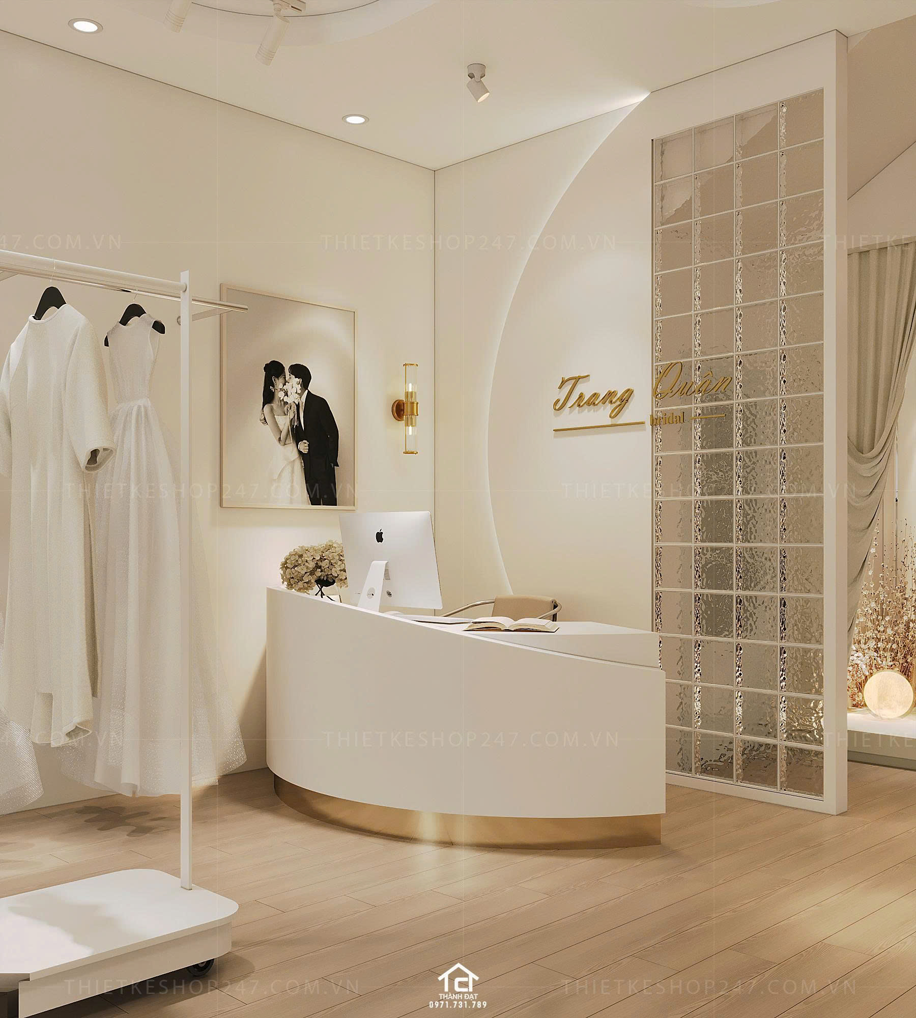 thiết kế studio áo cưới đẹp lung linh