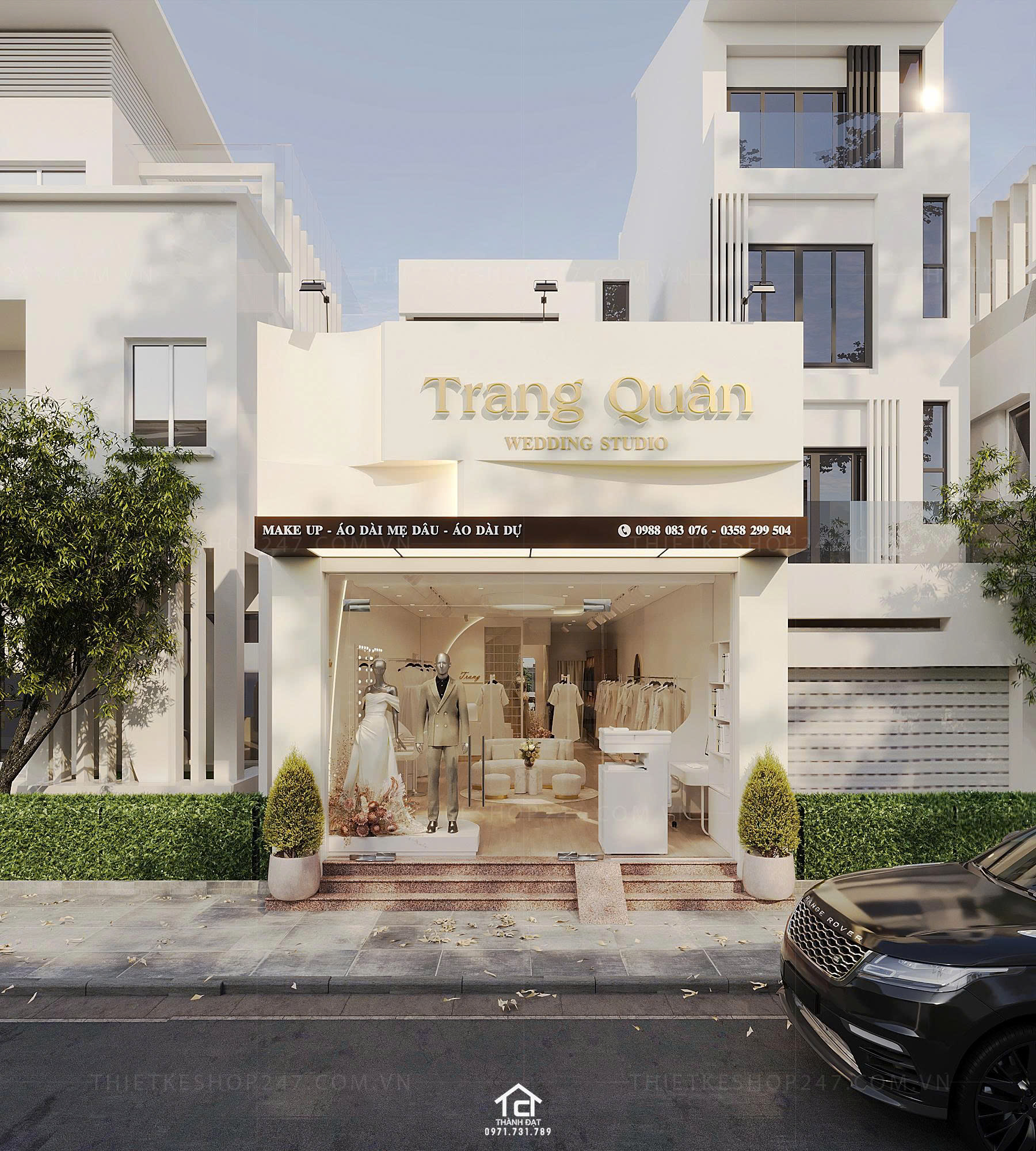 thiết kế studio áo cưới đẹp sang trọng