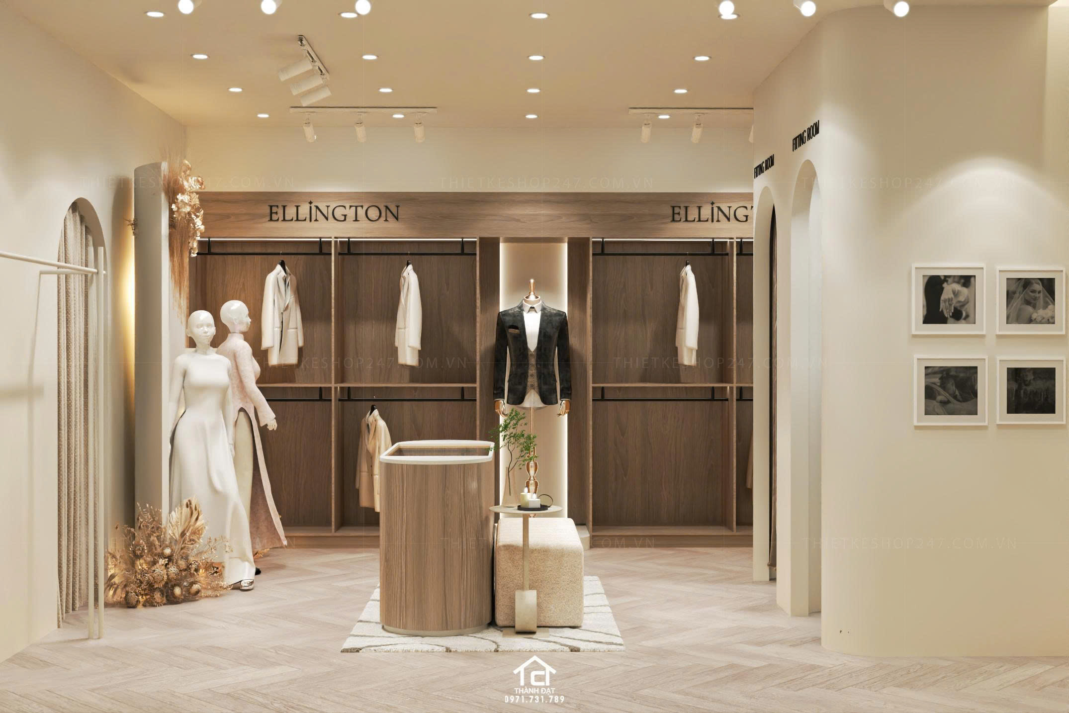 thiết kế studio áo cưới đẹp thu hút