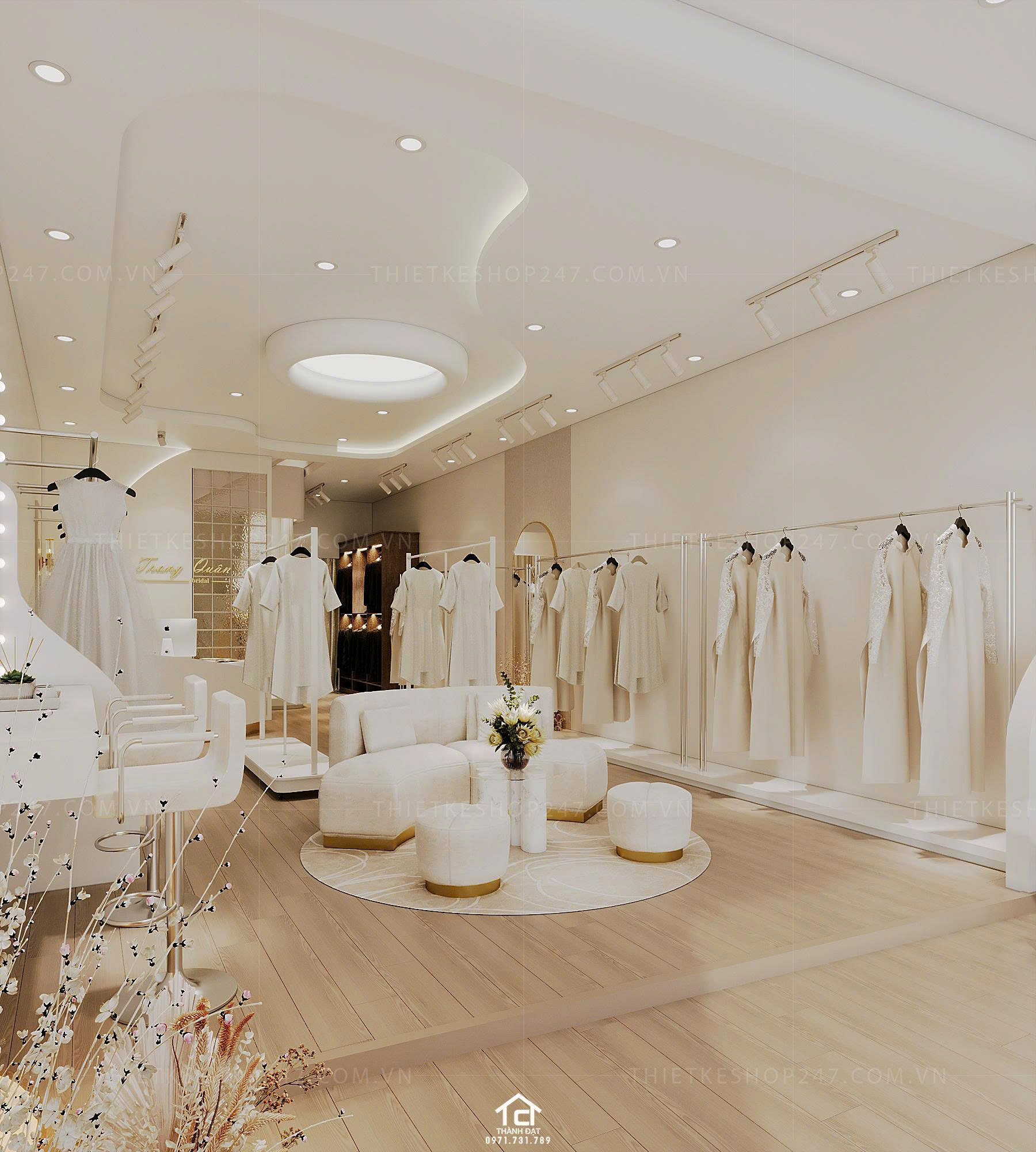 thiết kế studio áo cưới đẹp