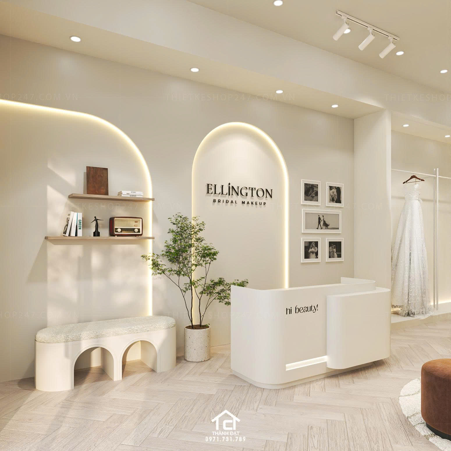 thiết kế studio áo cưới đẹp