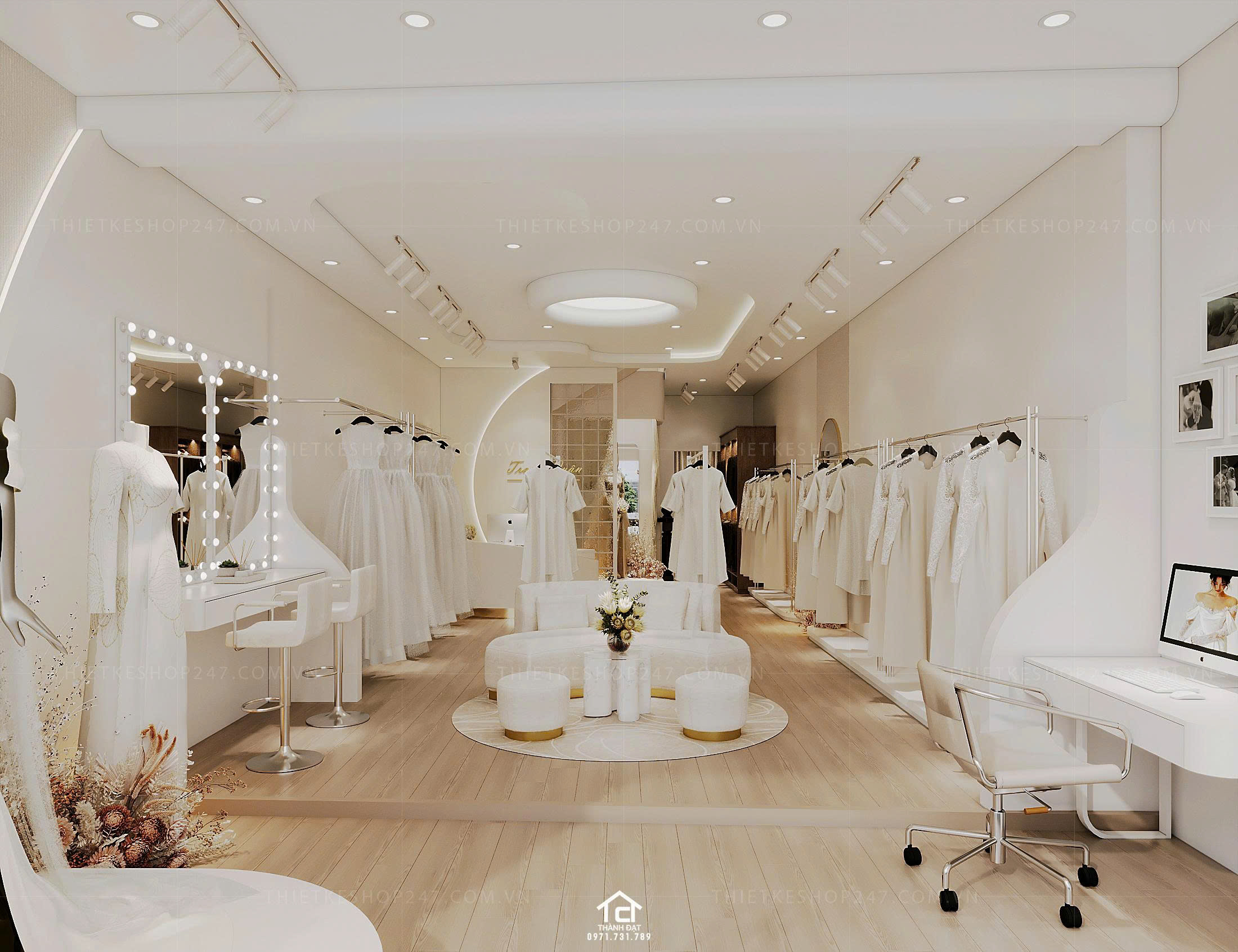 thiết kế studio áo cưới đẹp tinh tế