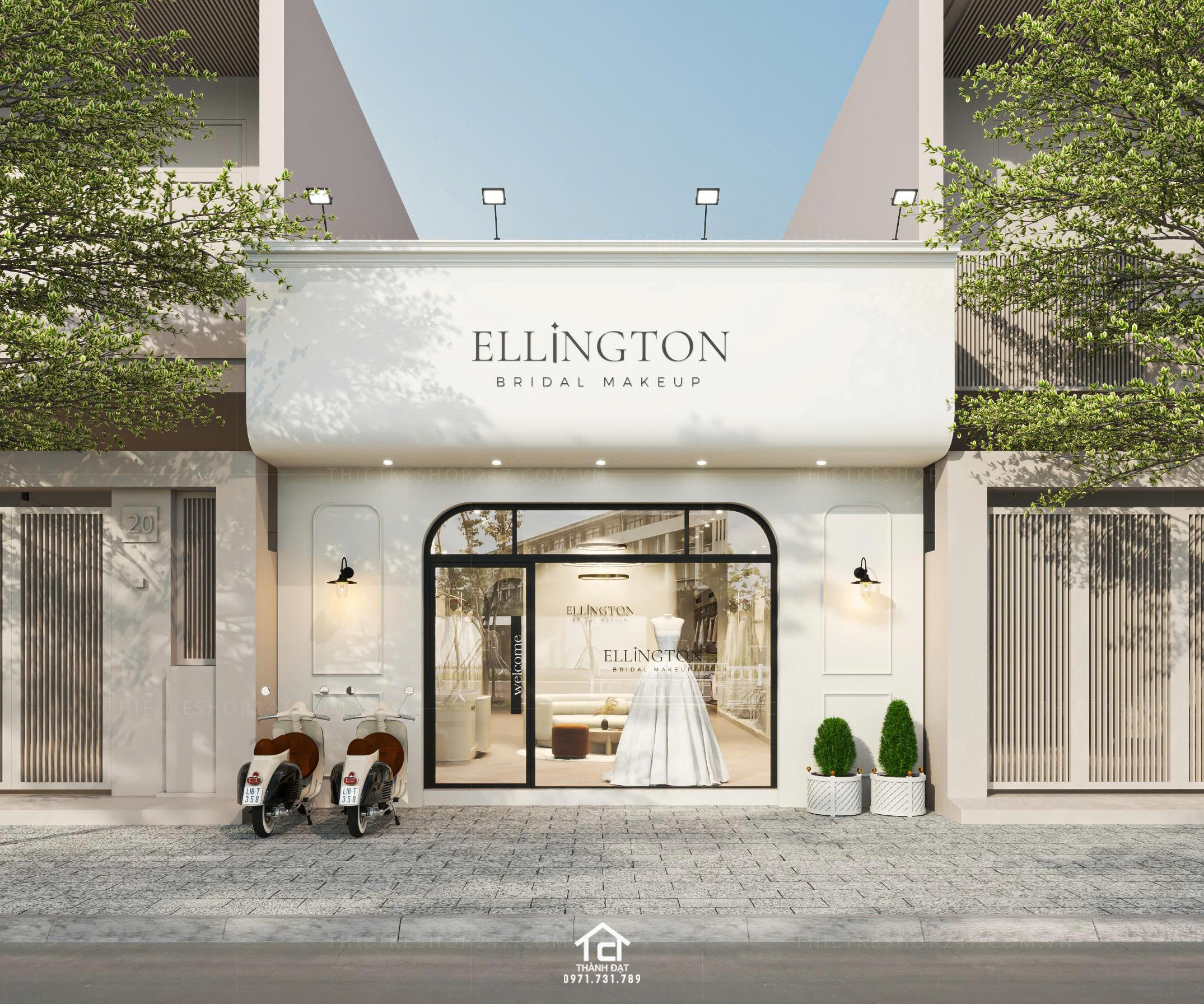 thiết kế studio áo cưới đẹp và sang