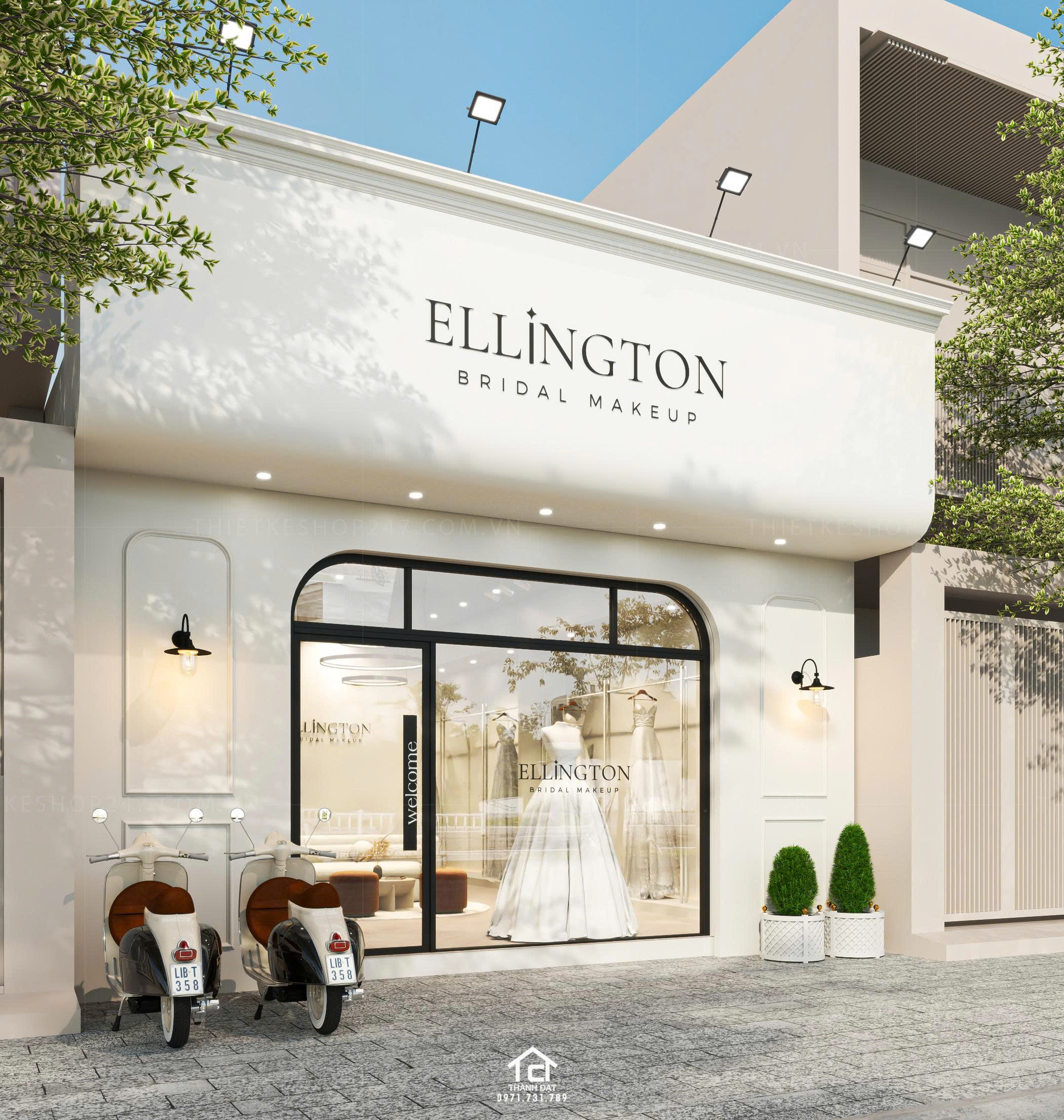 thiết kế studio áo cưới đẹp