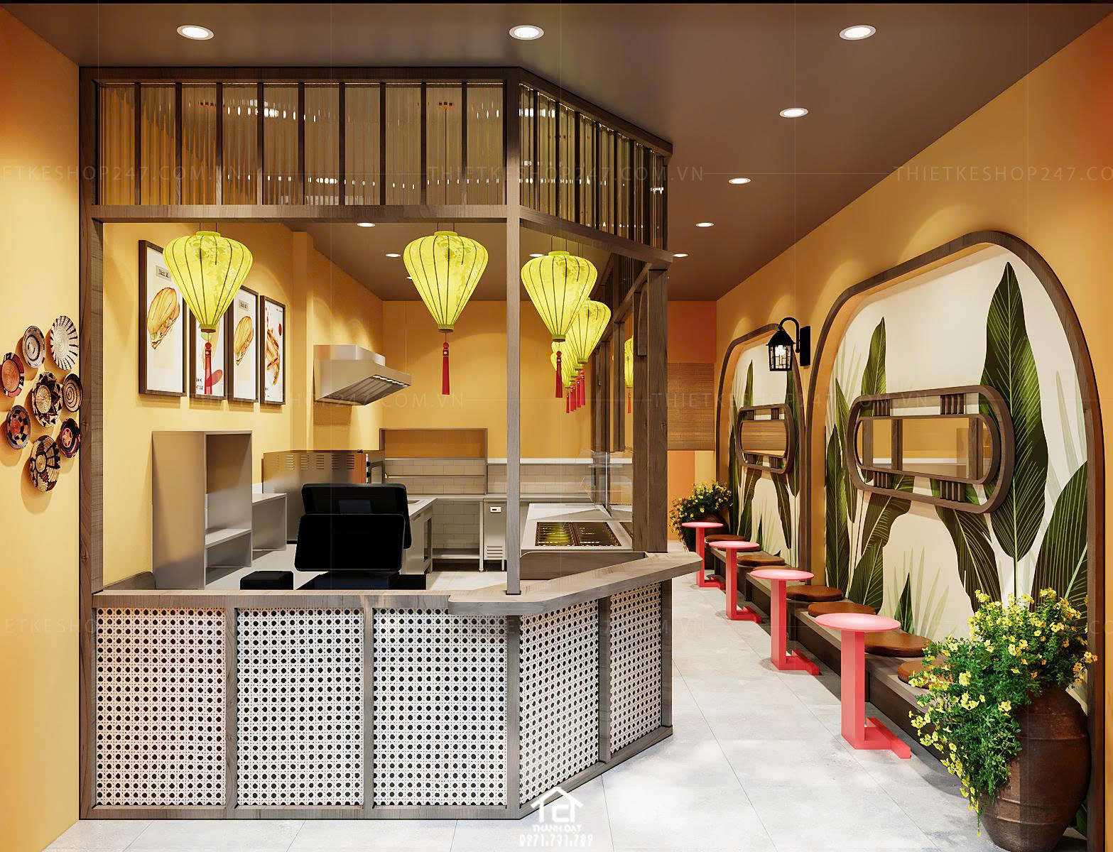 thiết kế tiệm bánh đẹp ấn tượng