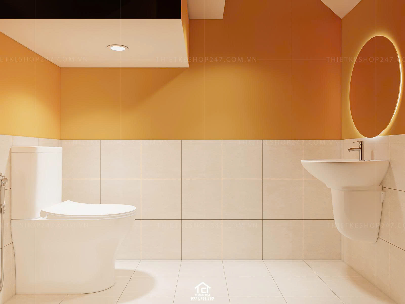 thiết kế tiệm bánh đẹp bắt mắt