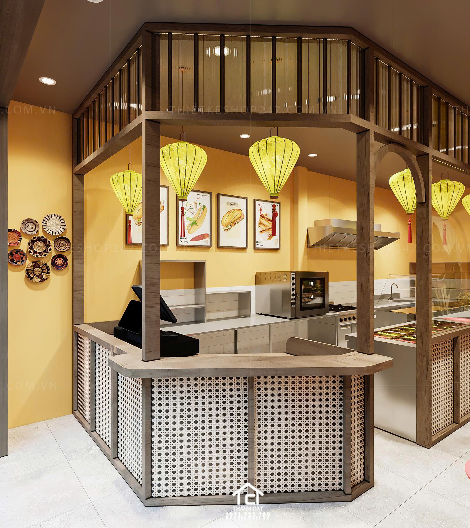 thiết kế tiệm bánh đẹp lôi cuốn