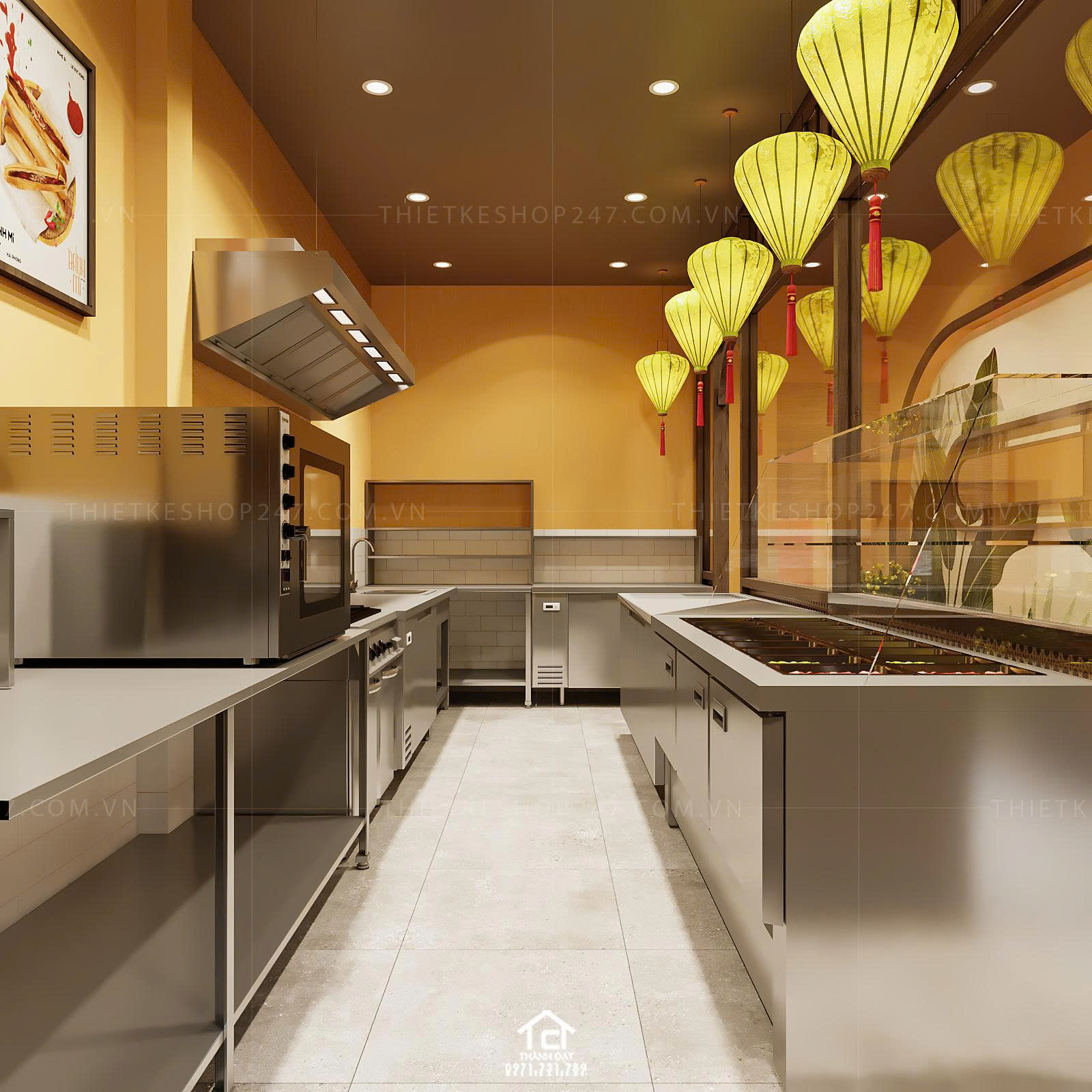 thiết kế tiệm bánh đẹp thu hút