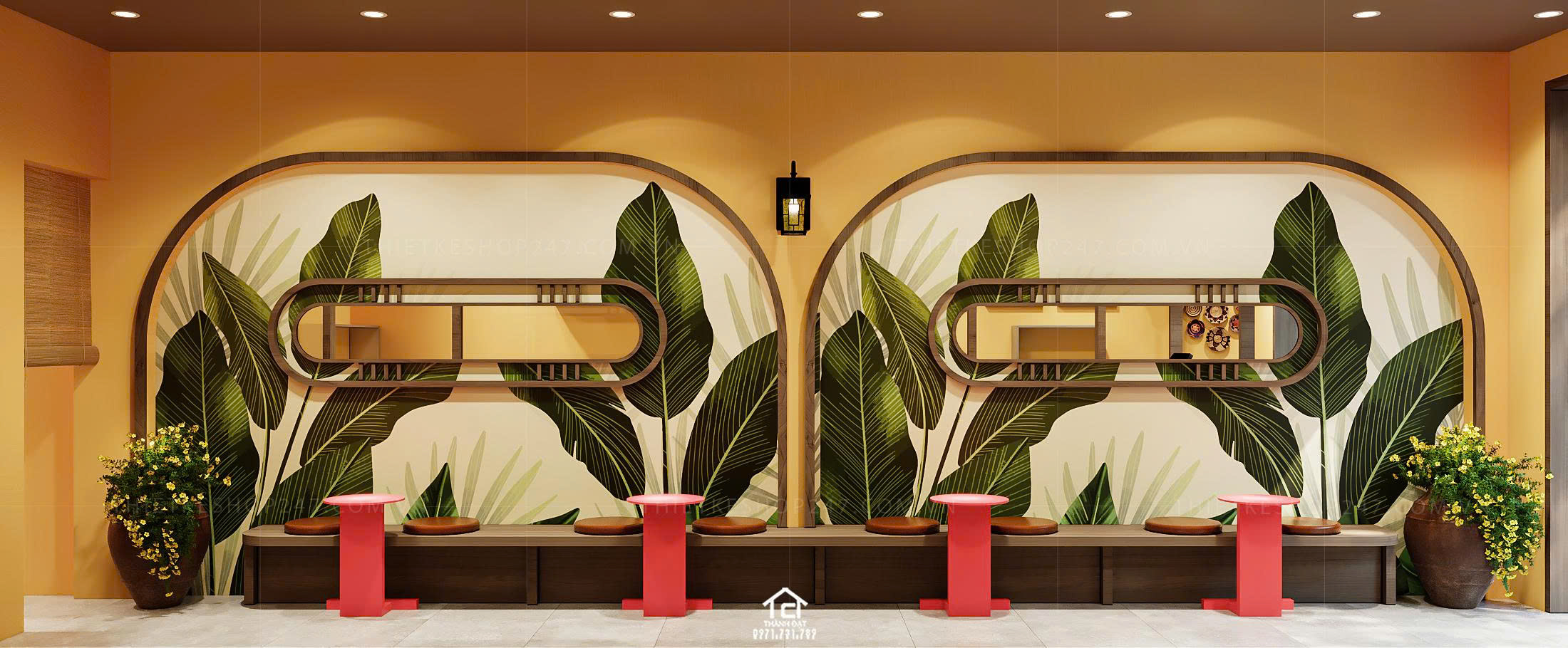 thiết kế tiệm bánh đẹp trẻ trung