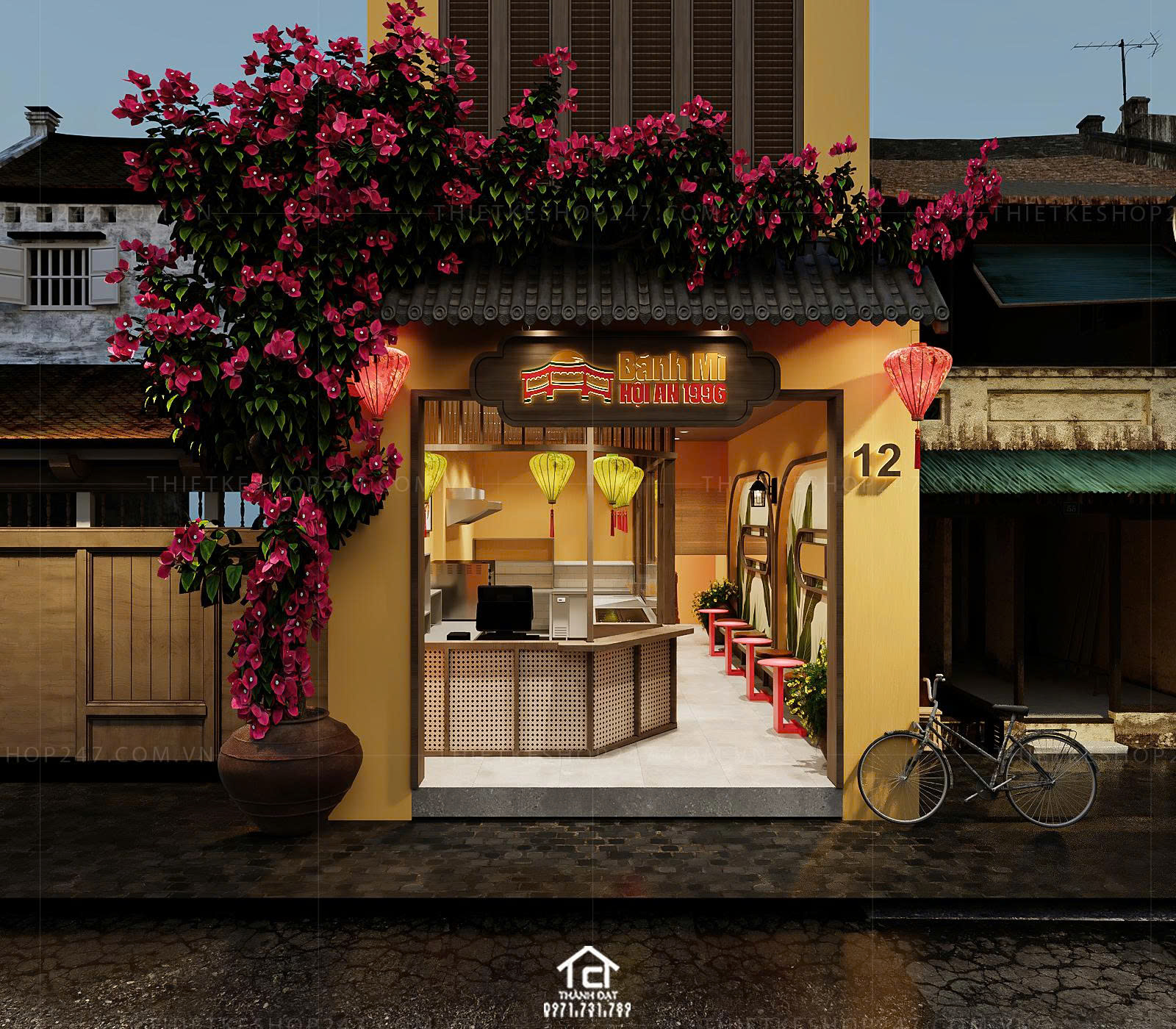 thiết kế tiệm bánh đẹp