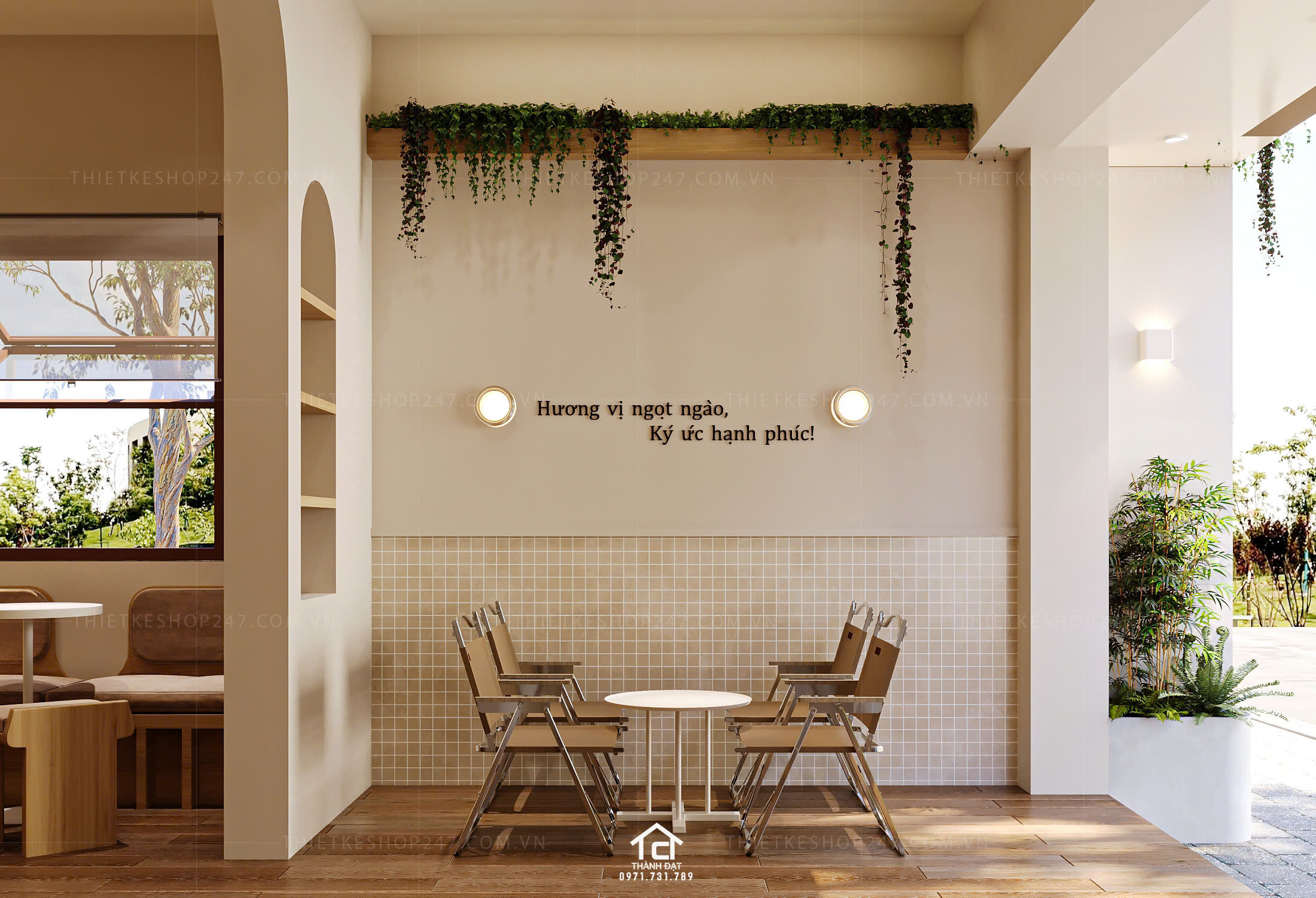 thiết kế tiệm bánh ngọt đẹp lôi cuốn