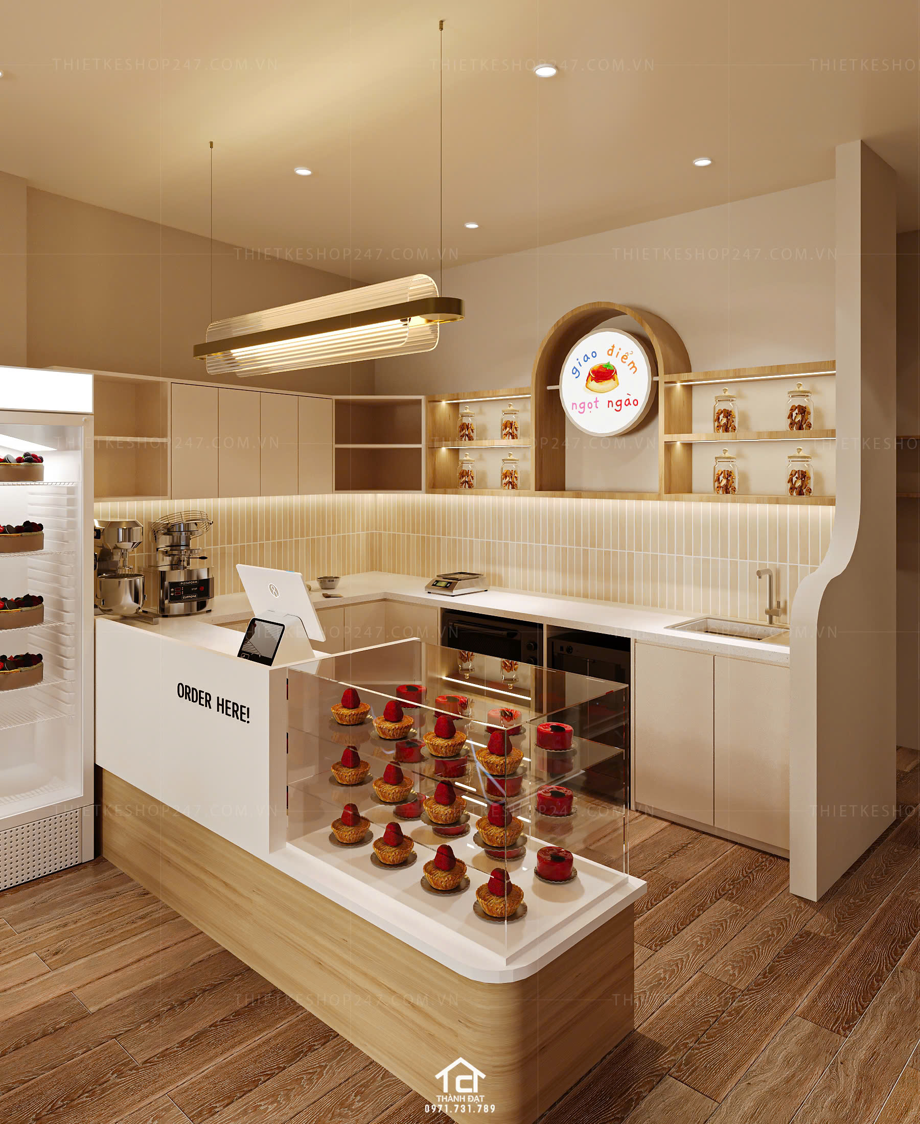 thiết kế tiệm bánh ngọt đẹp