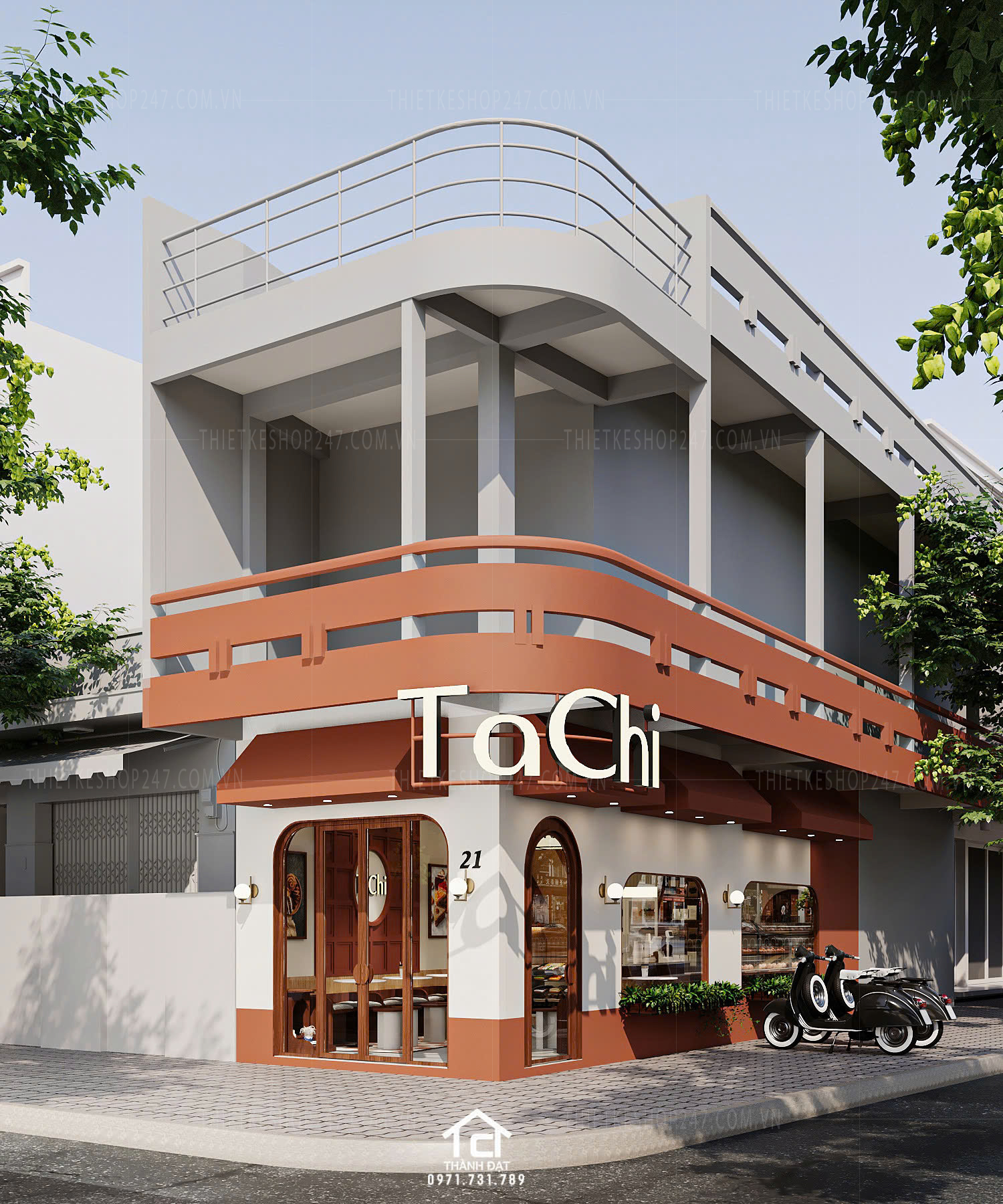 thiết kế tiệm bánh ngọt đẹp