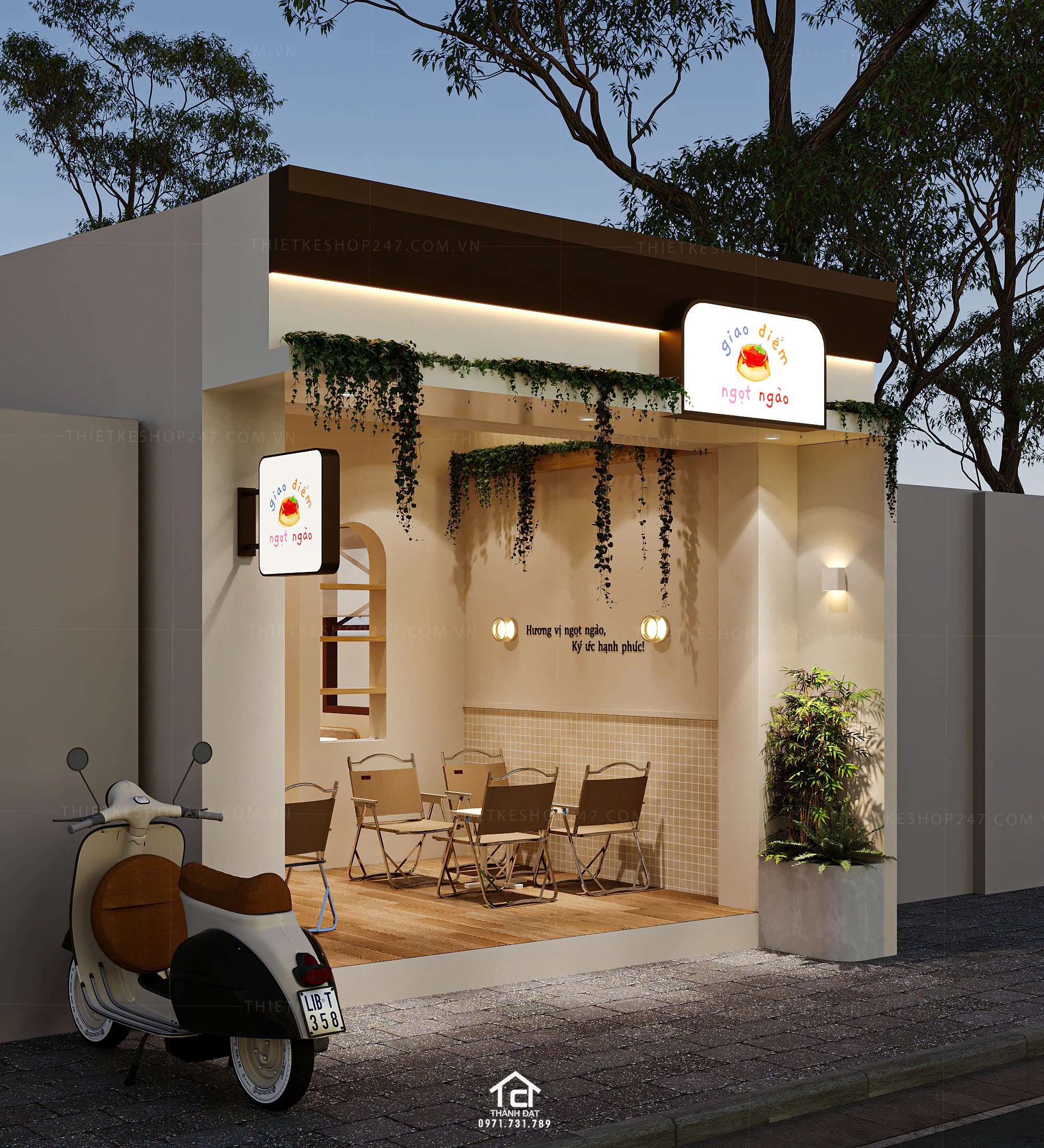 thiết kế tiệm bánh ngọt đẹp