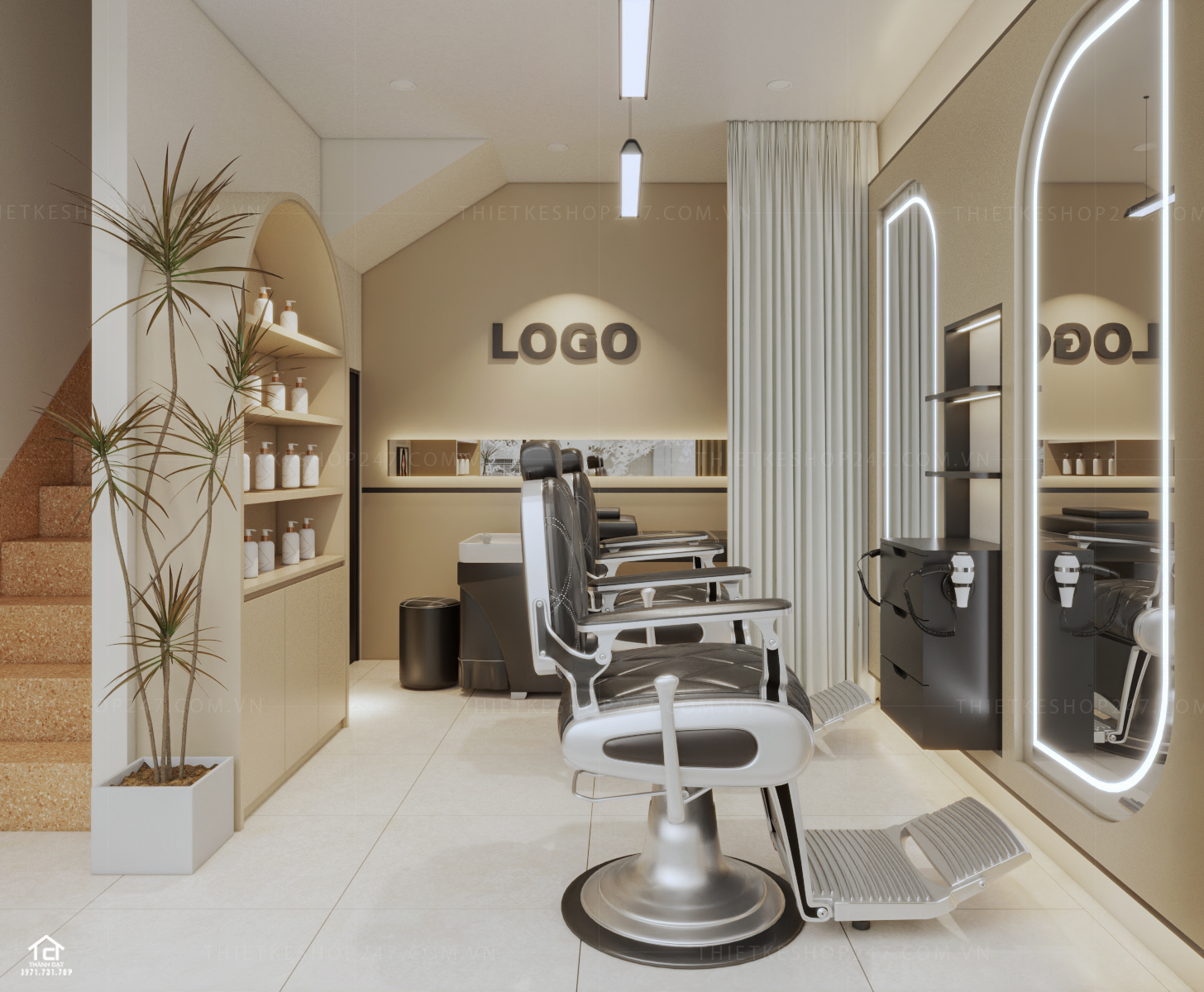 thiết kế tiệm coffee đẹp bắt mắt