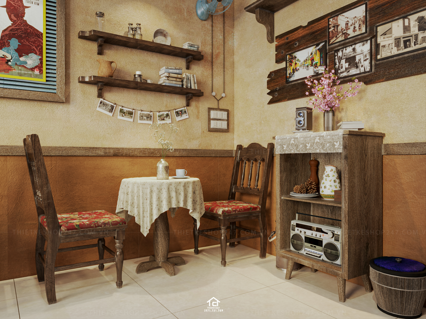 Thiết kế tiệm coffee đẹp hiện đại