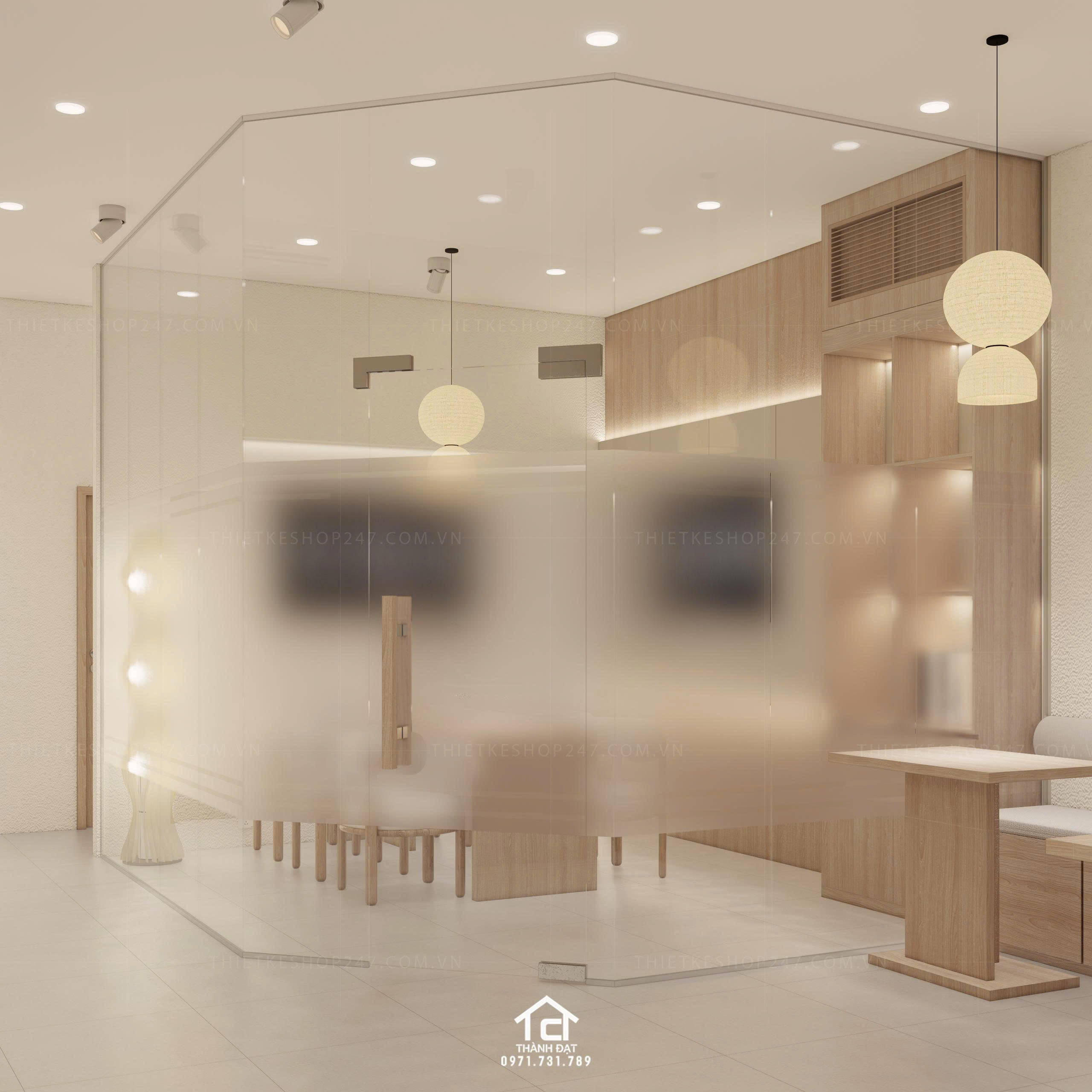 thiết kế tiệm cafe đẹp phong cách