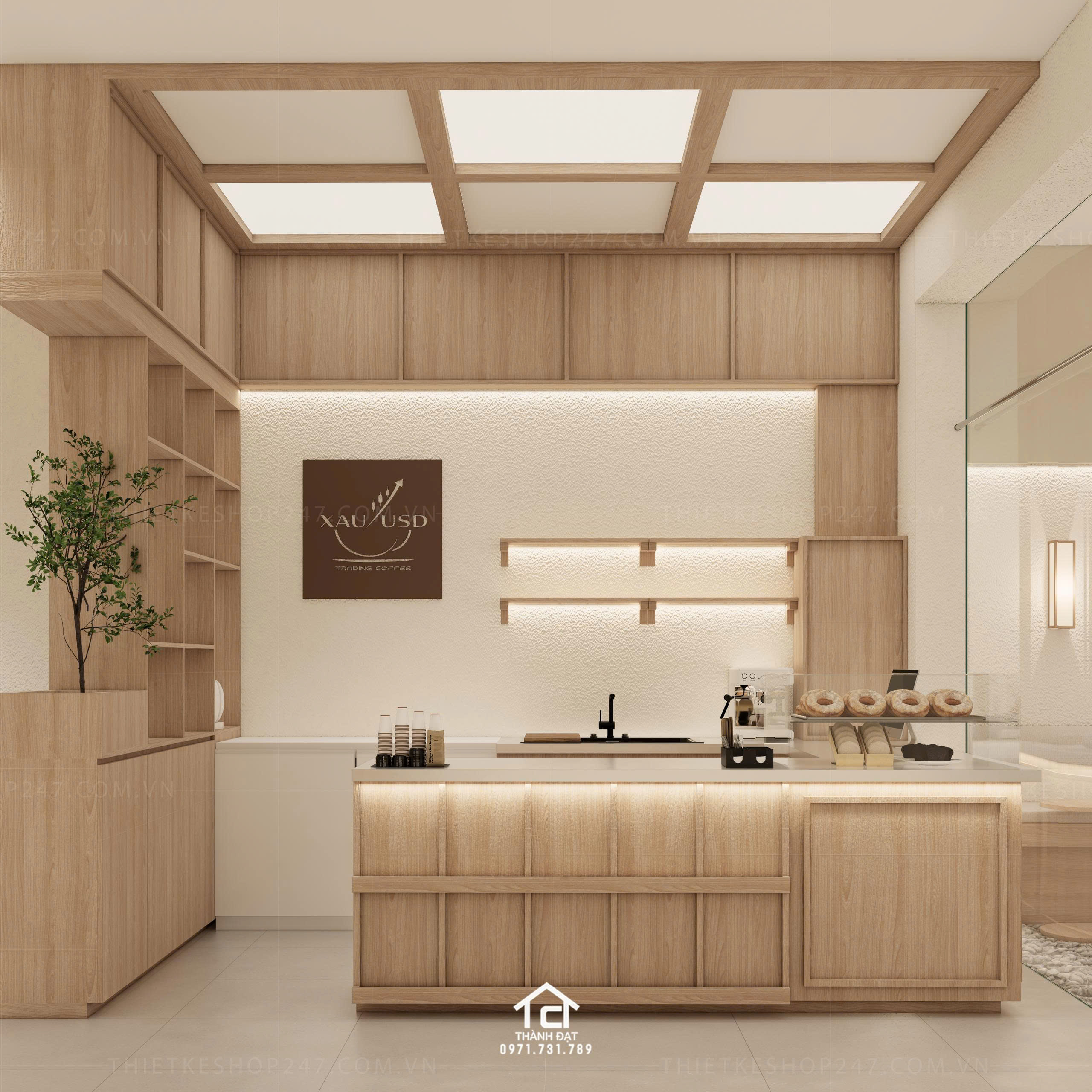 thiết kế quán cafe đẹp sinh động