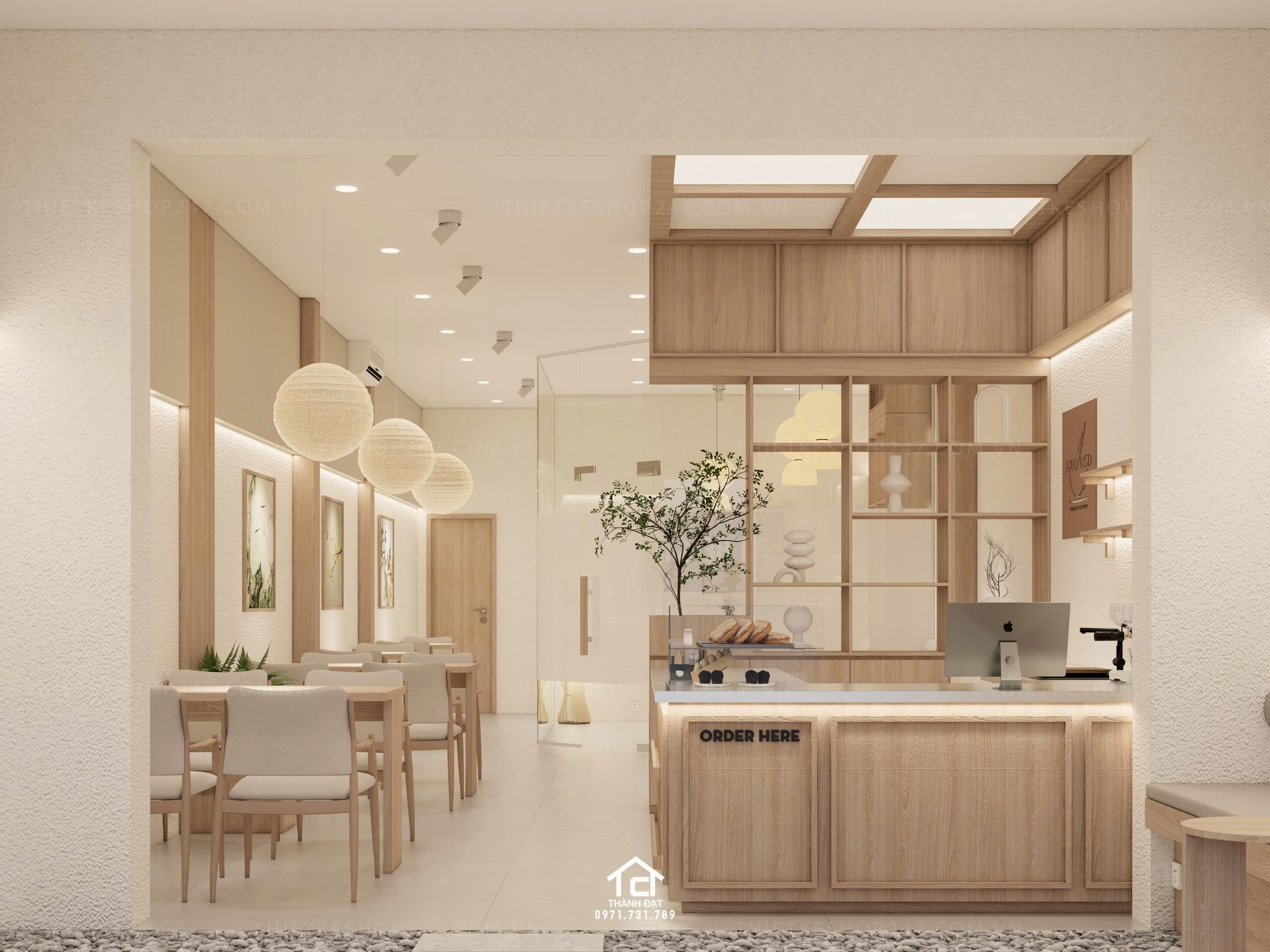 thiết kế quán cafe đẹp tinh tế