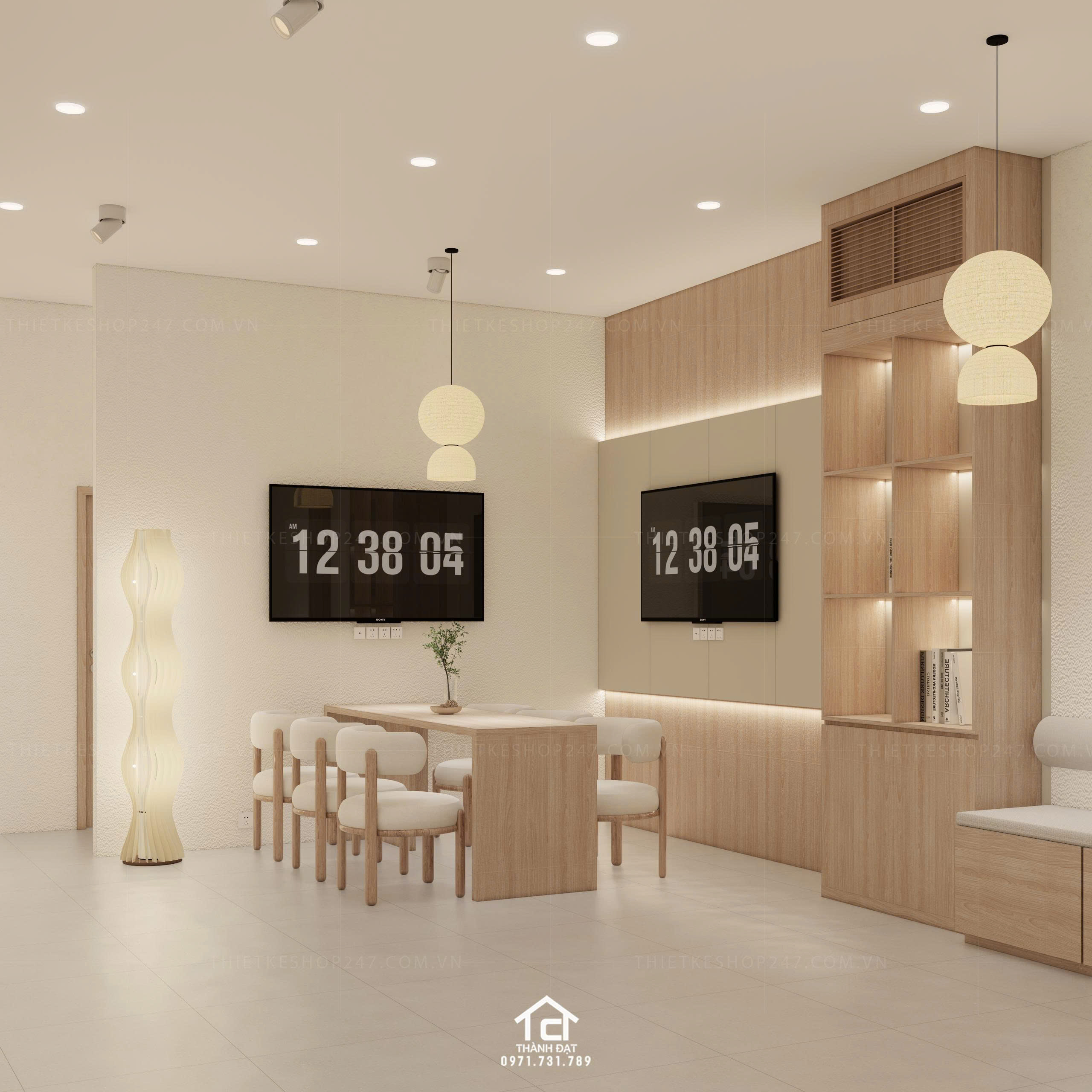 thiết kế quán cafe đẹp trẻ trung