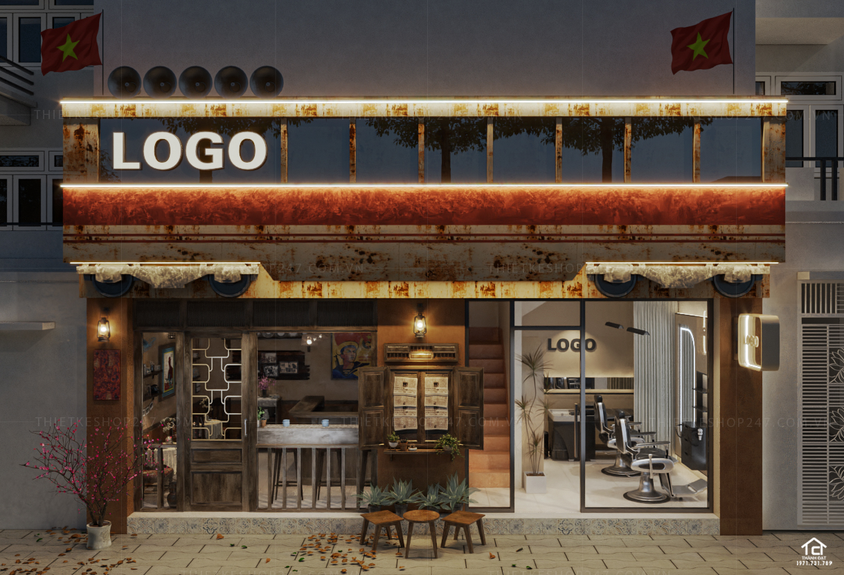 thiết kế tiệm coffee đẹp và sang