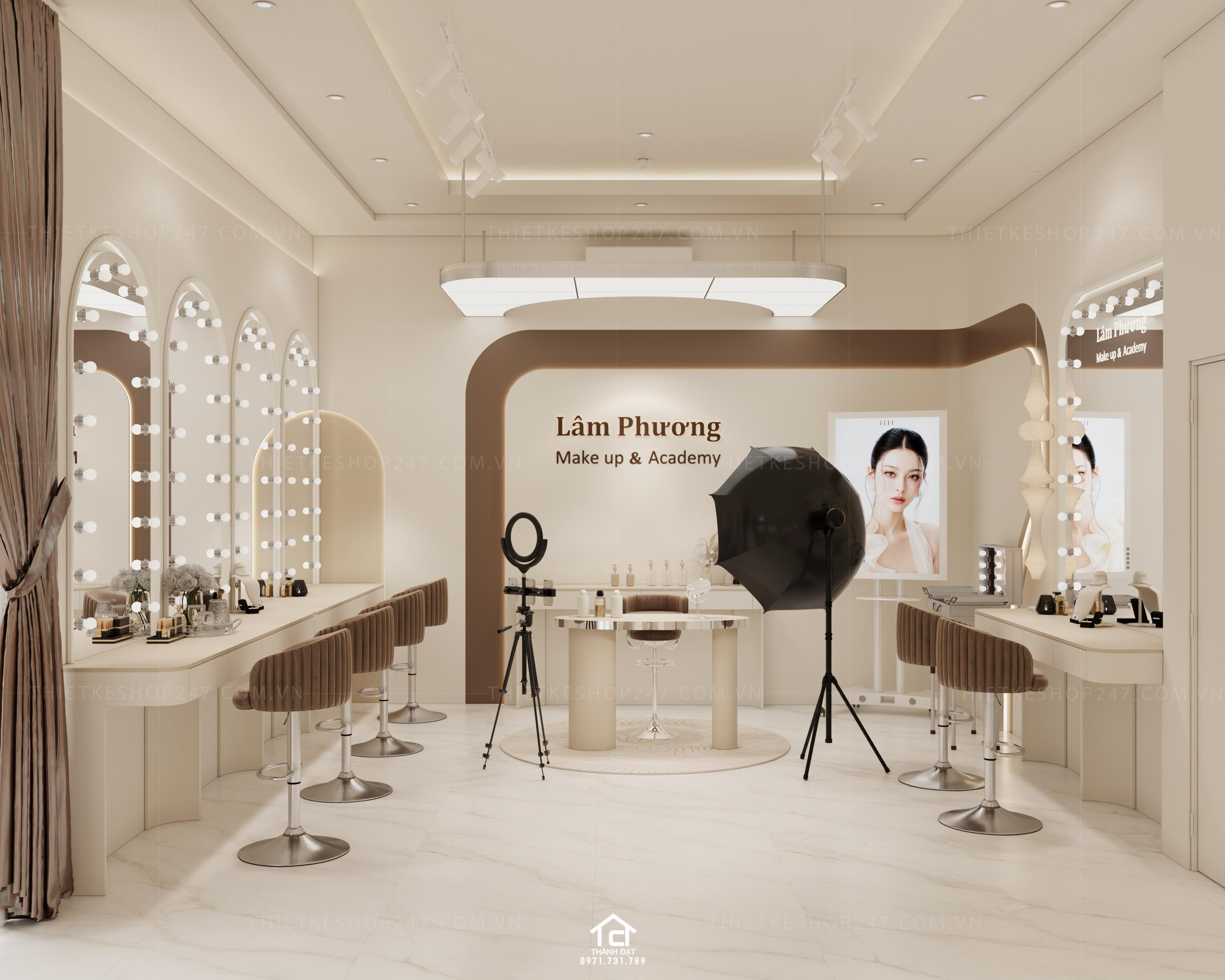 thiết kế tiệm make up đẹp