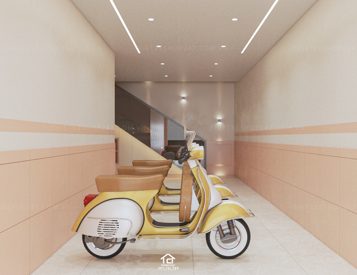 thiết kế tiệm makeup đẹp nổi bật