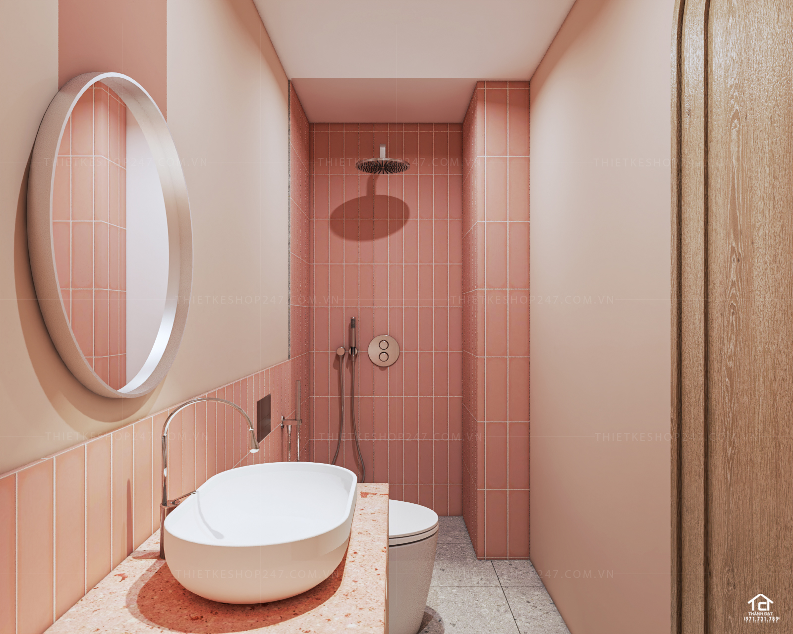 thiết kế tiệm makeup đẹp nữ tính