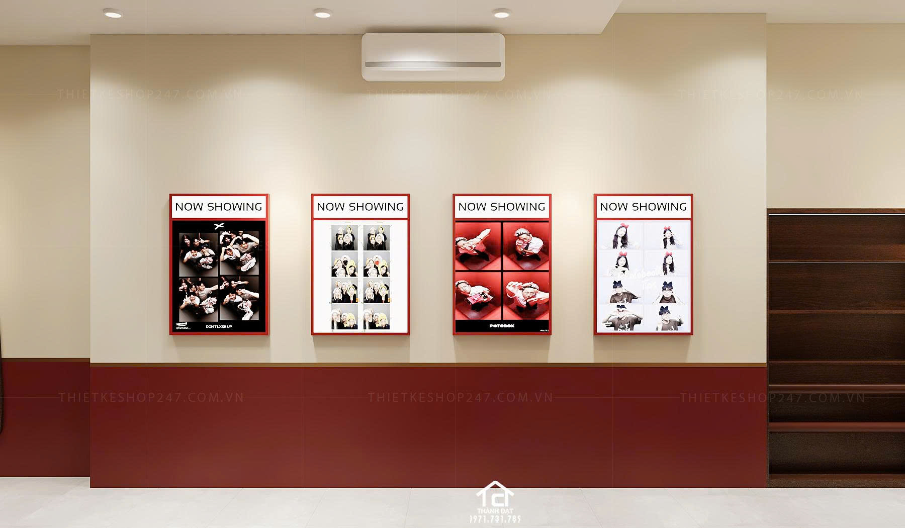 thiết kế tiệm photo booth đẹp hiện đại