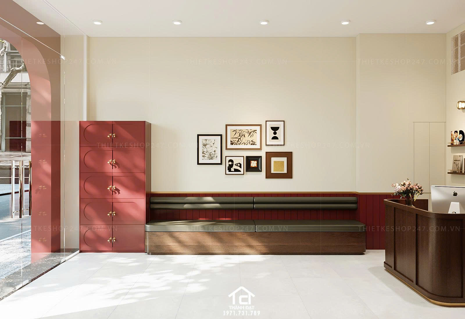 thiết kế tiệm photo booth đẹp hiện đại