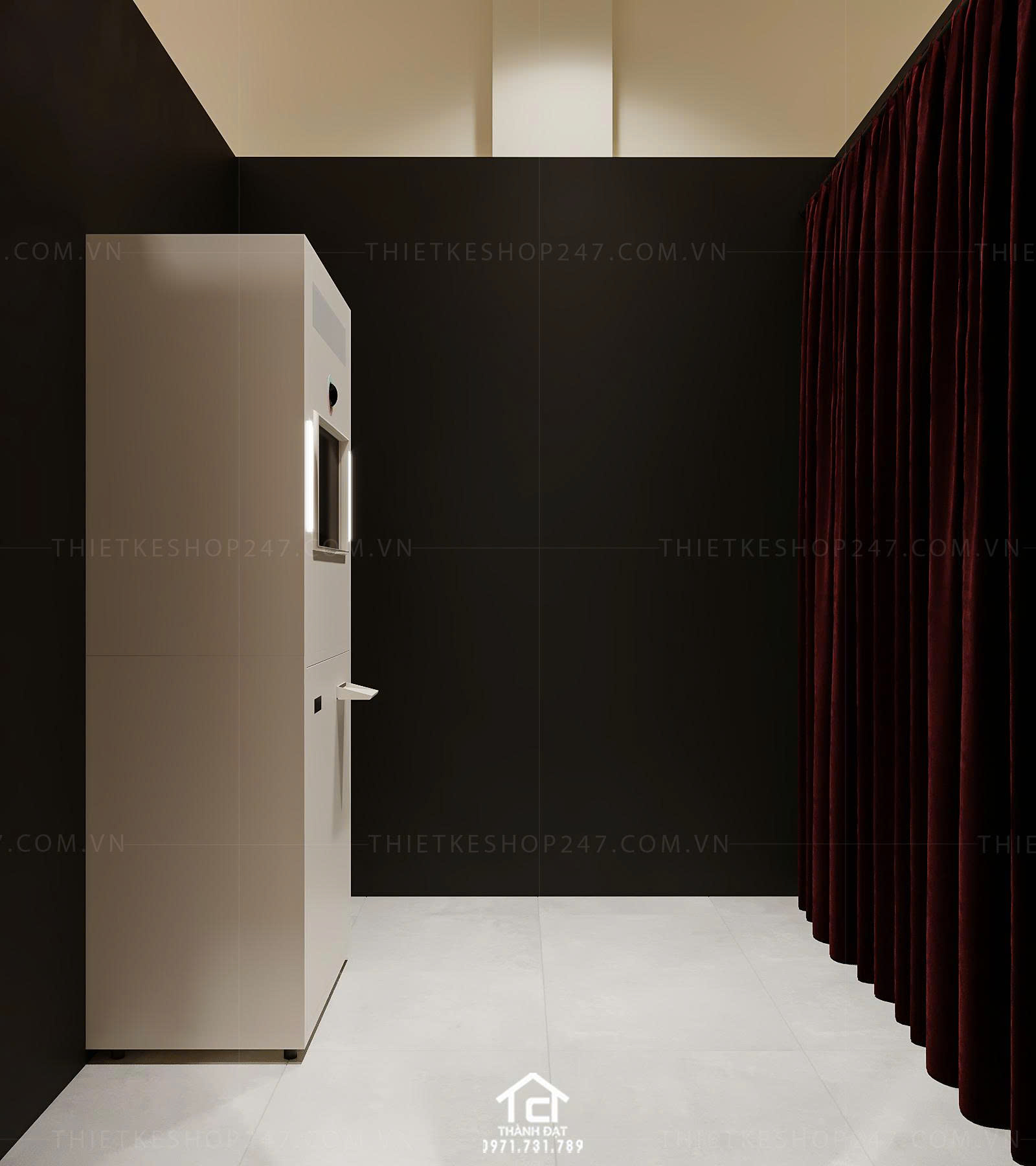 thiết kế tiệm photo booth đẹp màu sắc