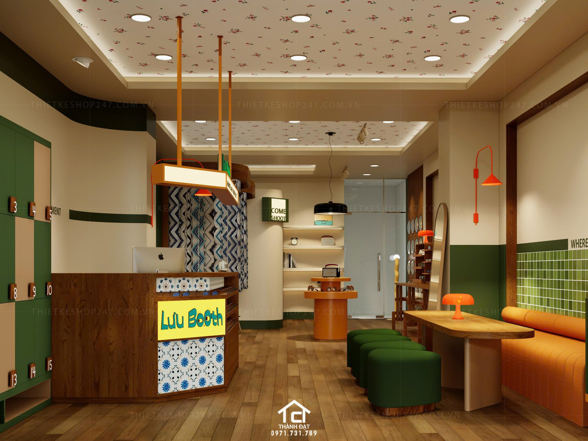 Thiết kế tiệm photo booth đẹp nổi bật