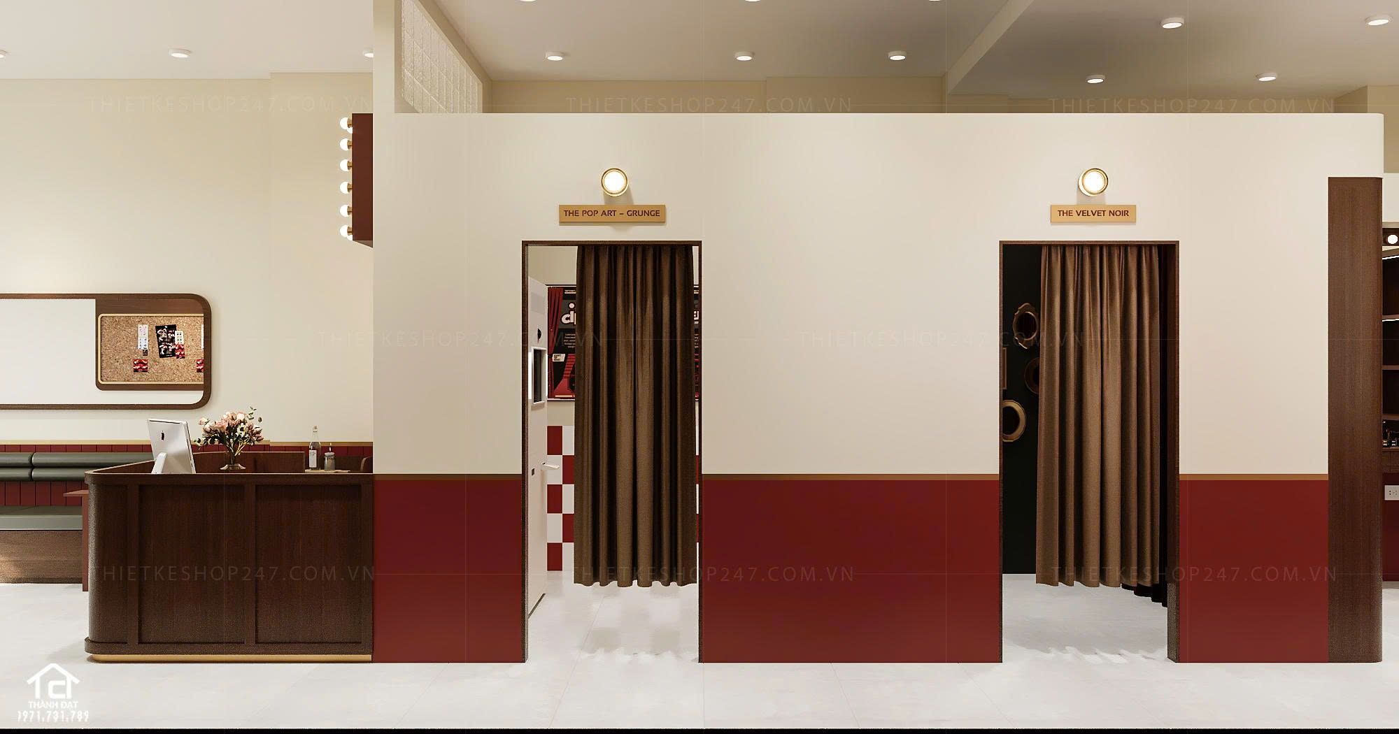 thiết kế tiệm photo booth đẹp phong cách