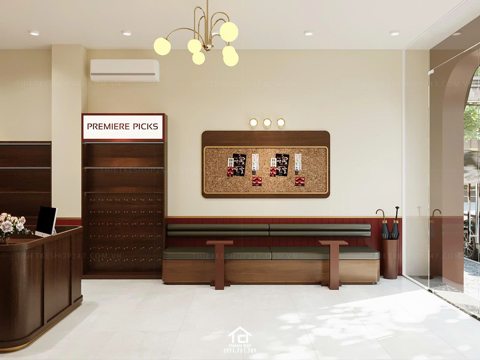 thiết kế tiệm photo booth đẹp sang trọng