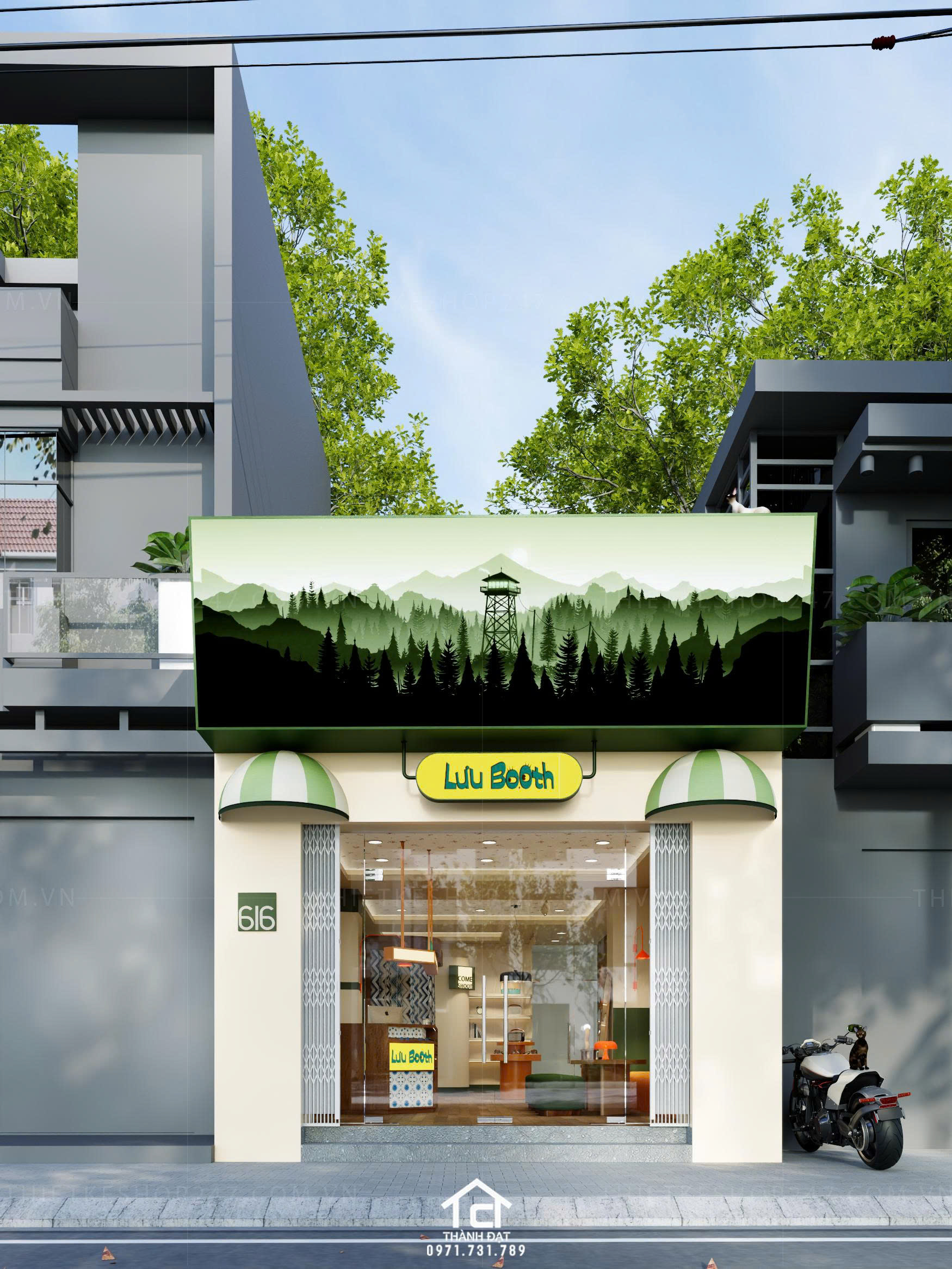 Thiết kế tiệm photo booth đẹp sang trọng