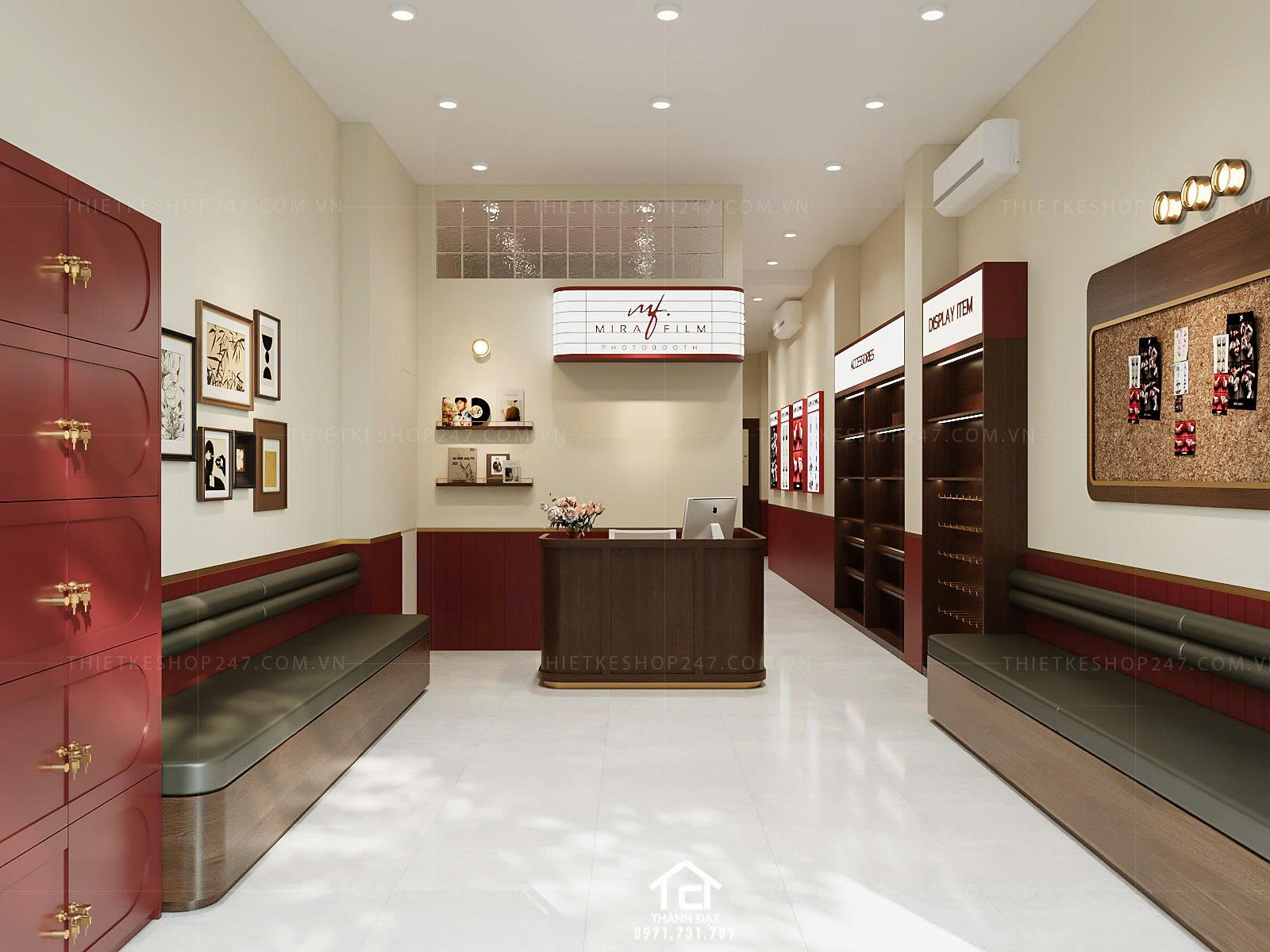 thiết kế tiệm photo booth đẹp sang trọng