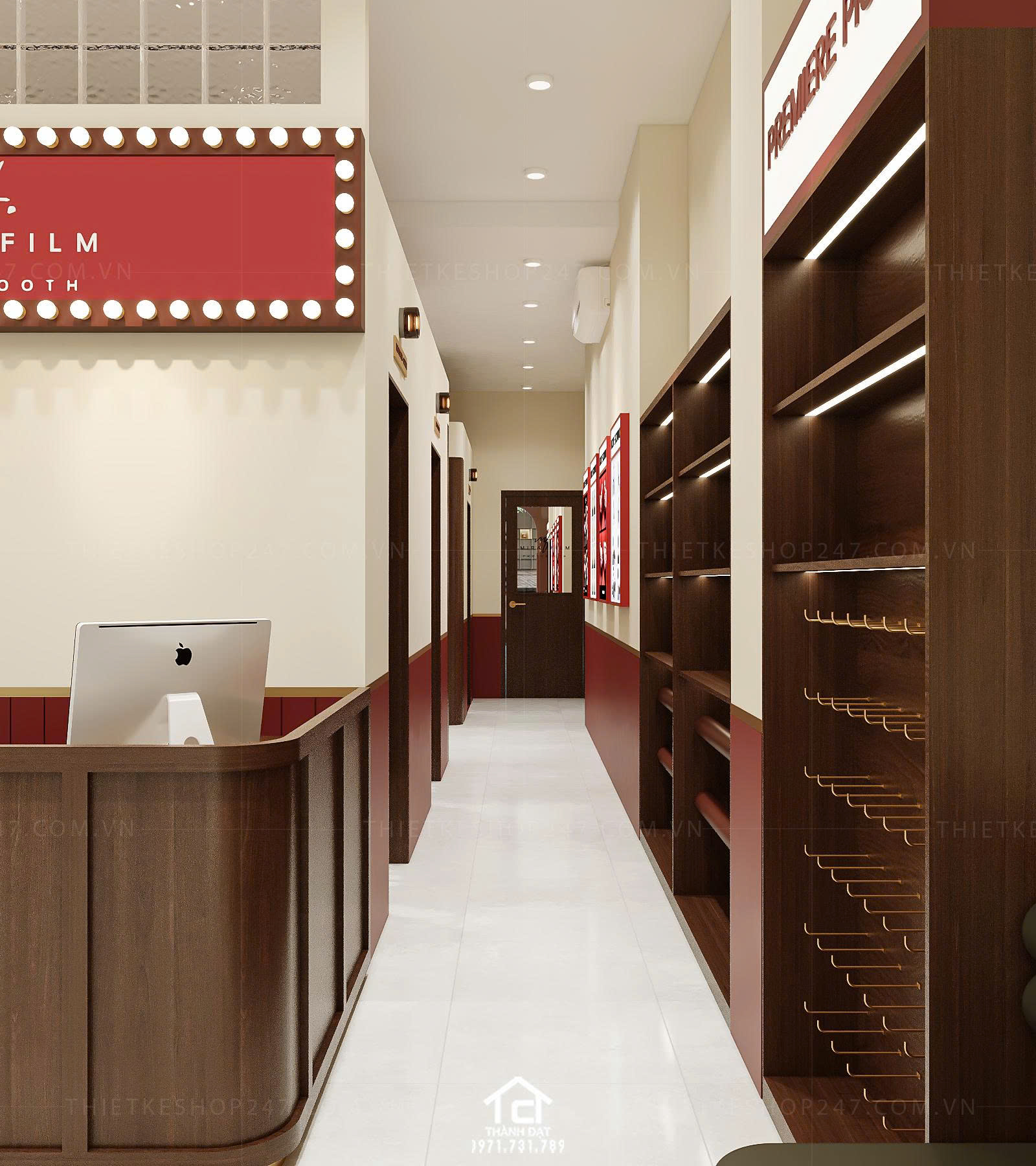 thiết kế tiệm photo booth đẹp sinh động