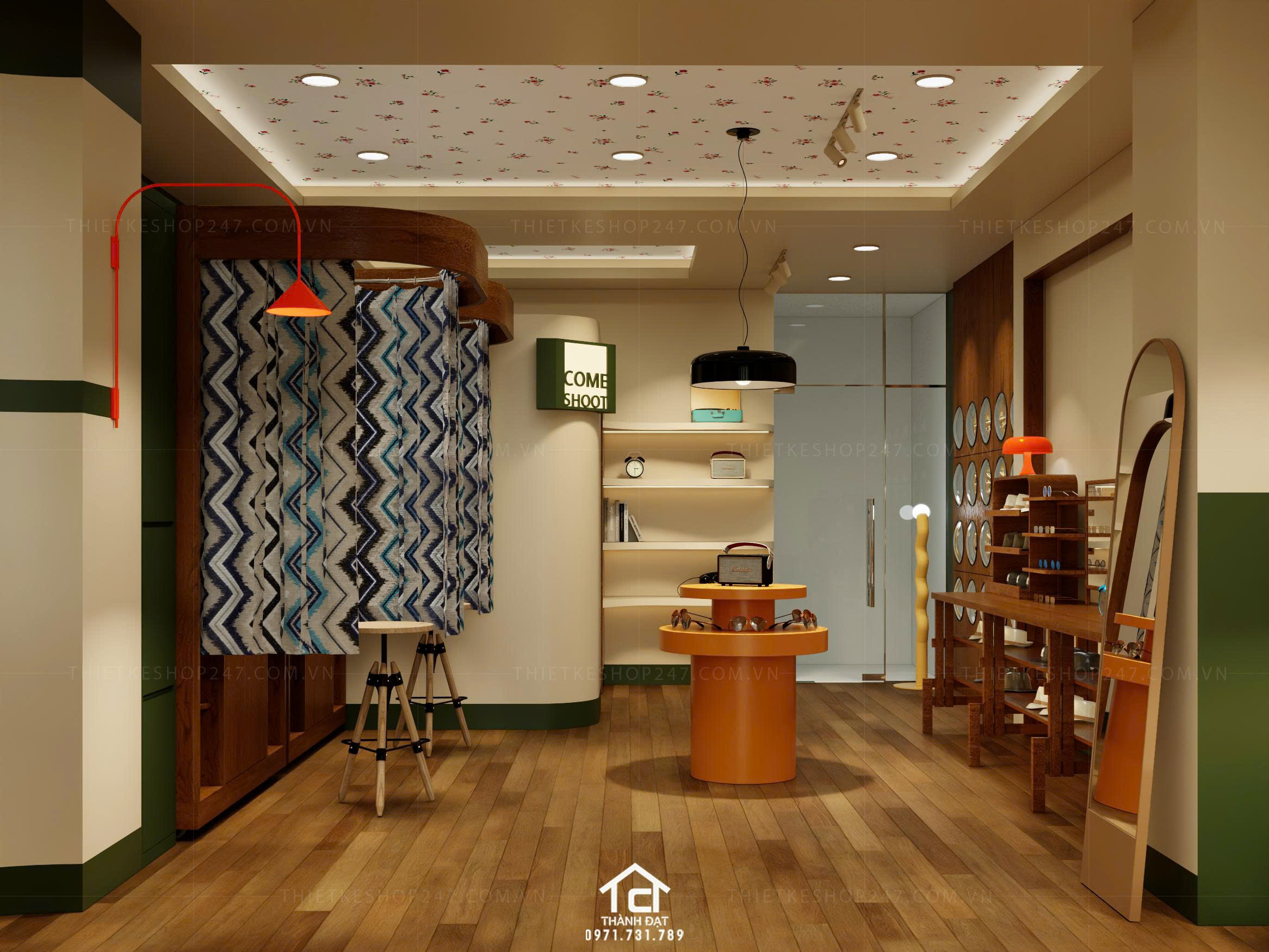 Thiết kế tiệm photo booth đẹp sinh động