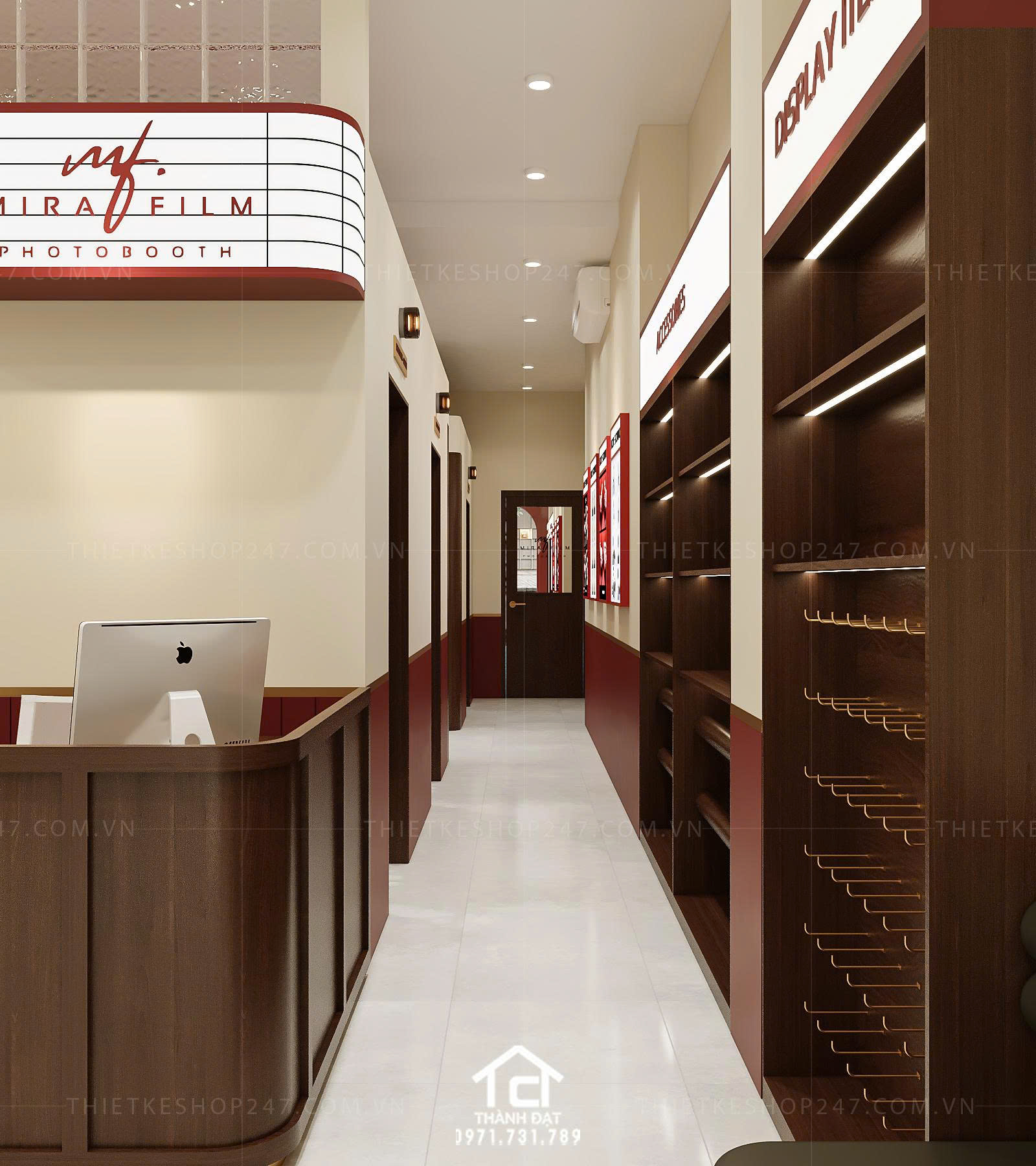 thiết kế tiệm photo booth đẹp trẻ trung